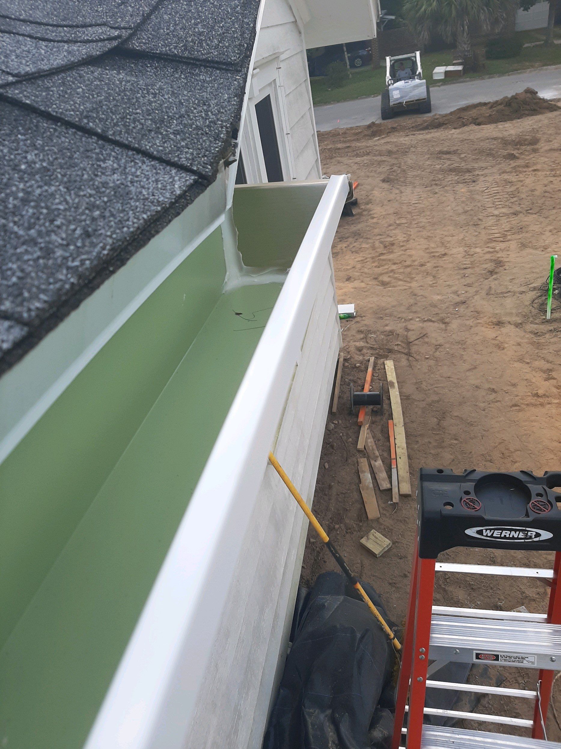 Gutter Installation using K-Style Seamless Gutters by Gutter Professors