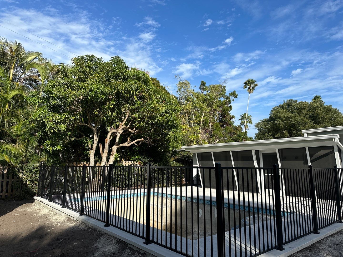 Aluminum Fence Installation using Black 3 Rail Aluminum Fence by Asap fence and gates, LLC