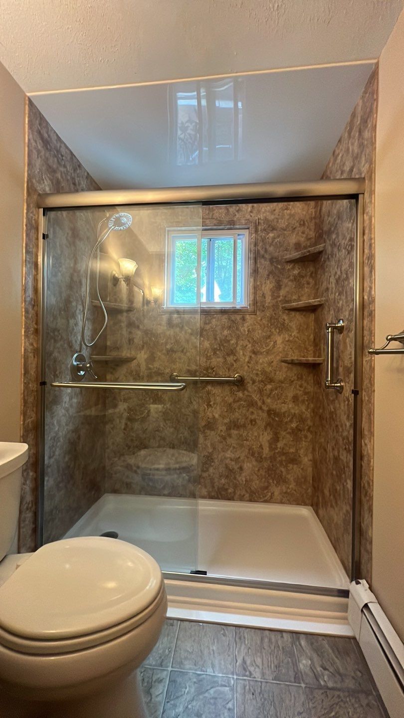 Tub to Walk-In Shower Installation in Bristol, CT  by Yankee Home Improvement