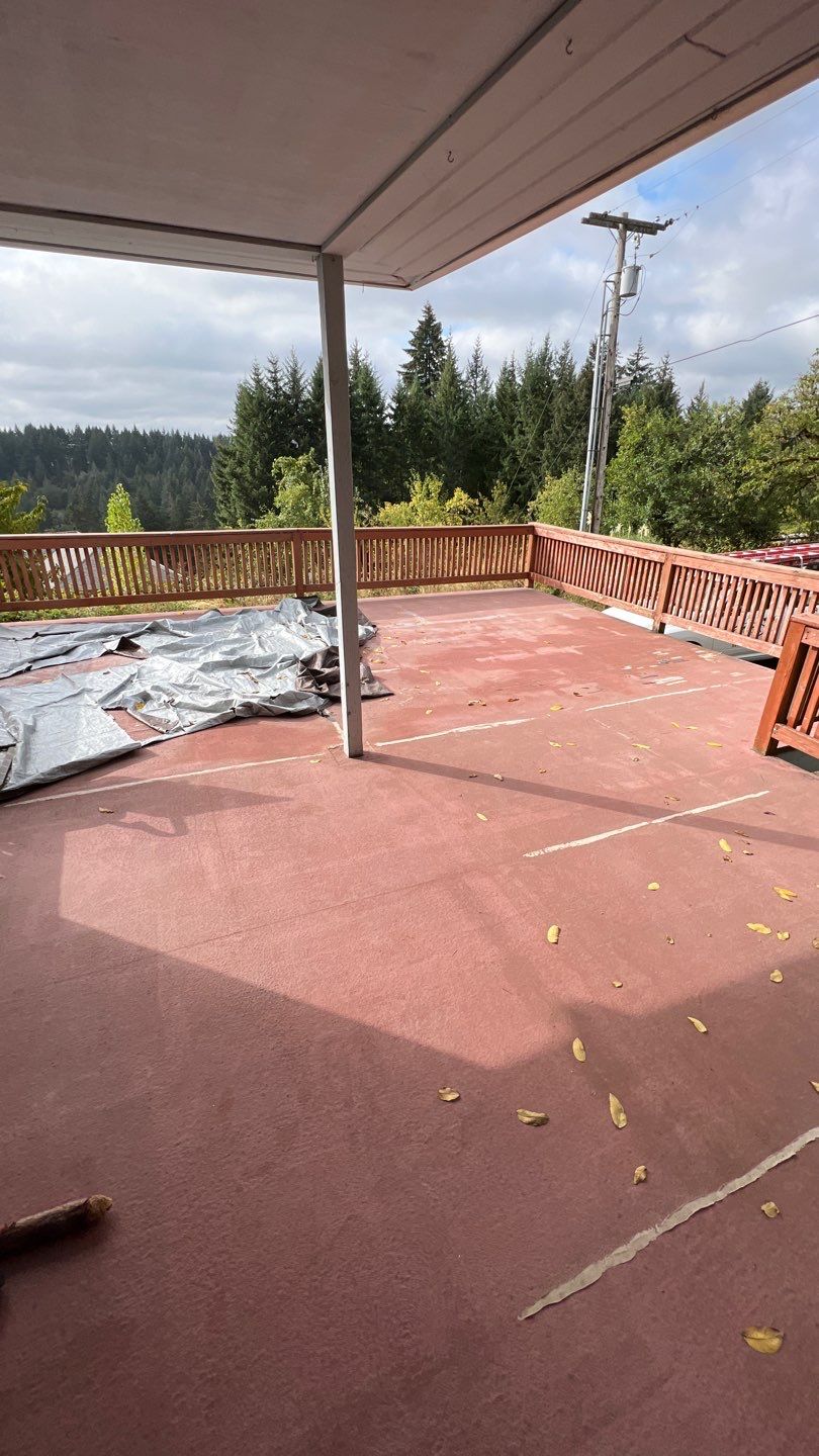 Residential Deck Replacement using Dec-Tec Membrane Color: Grafton by Orezona Building & Roofing Company, Inc.