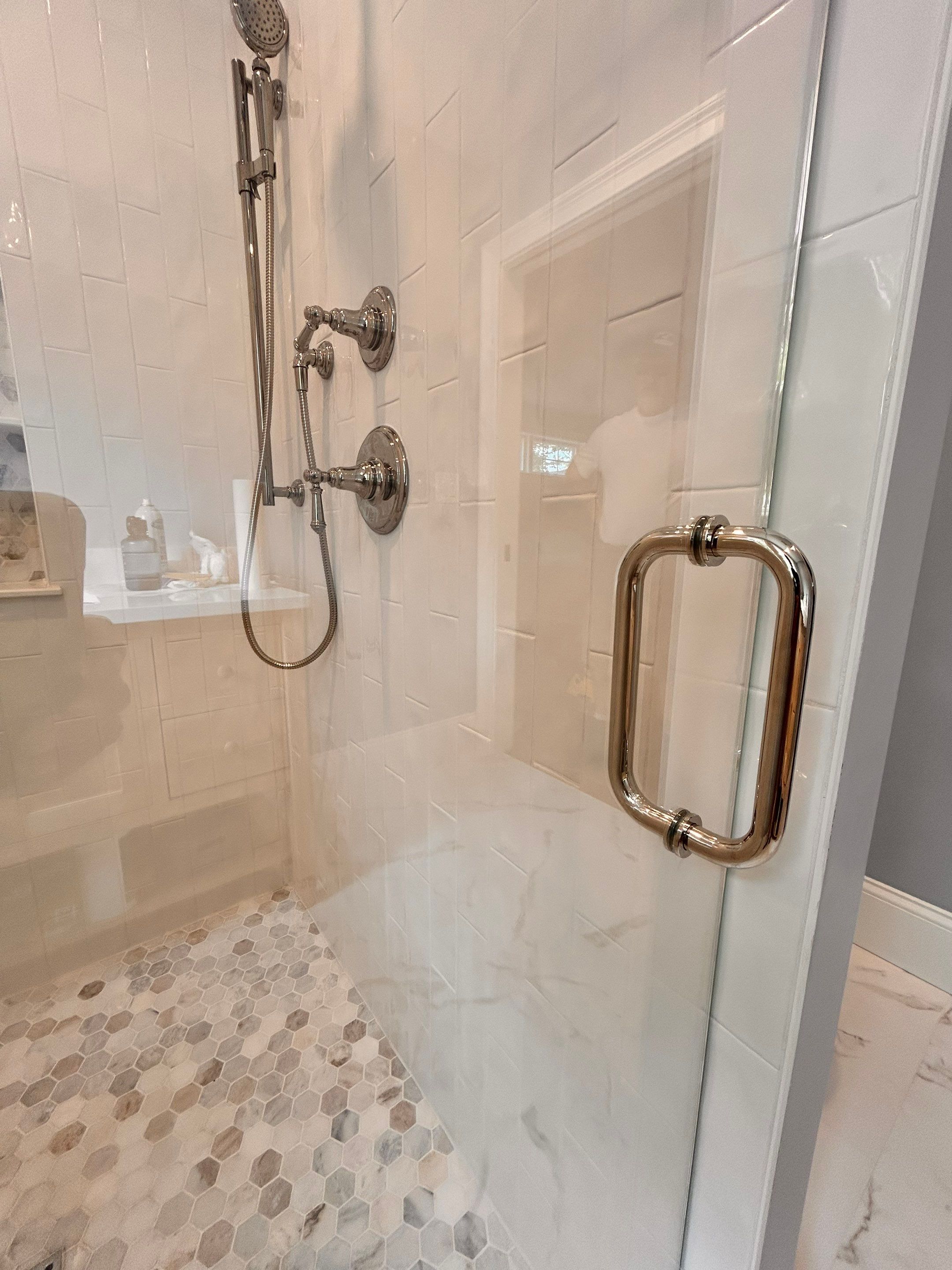Shower Enclosure using Tempered Low Iron Shower Glass by Cheshire Glass Company