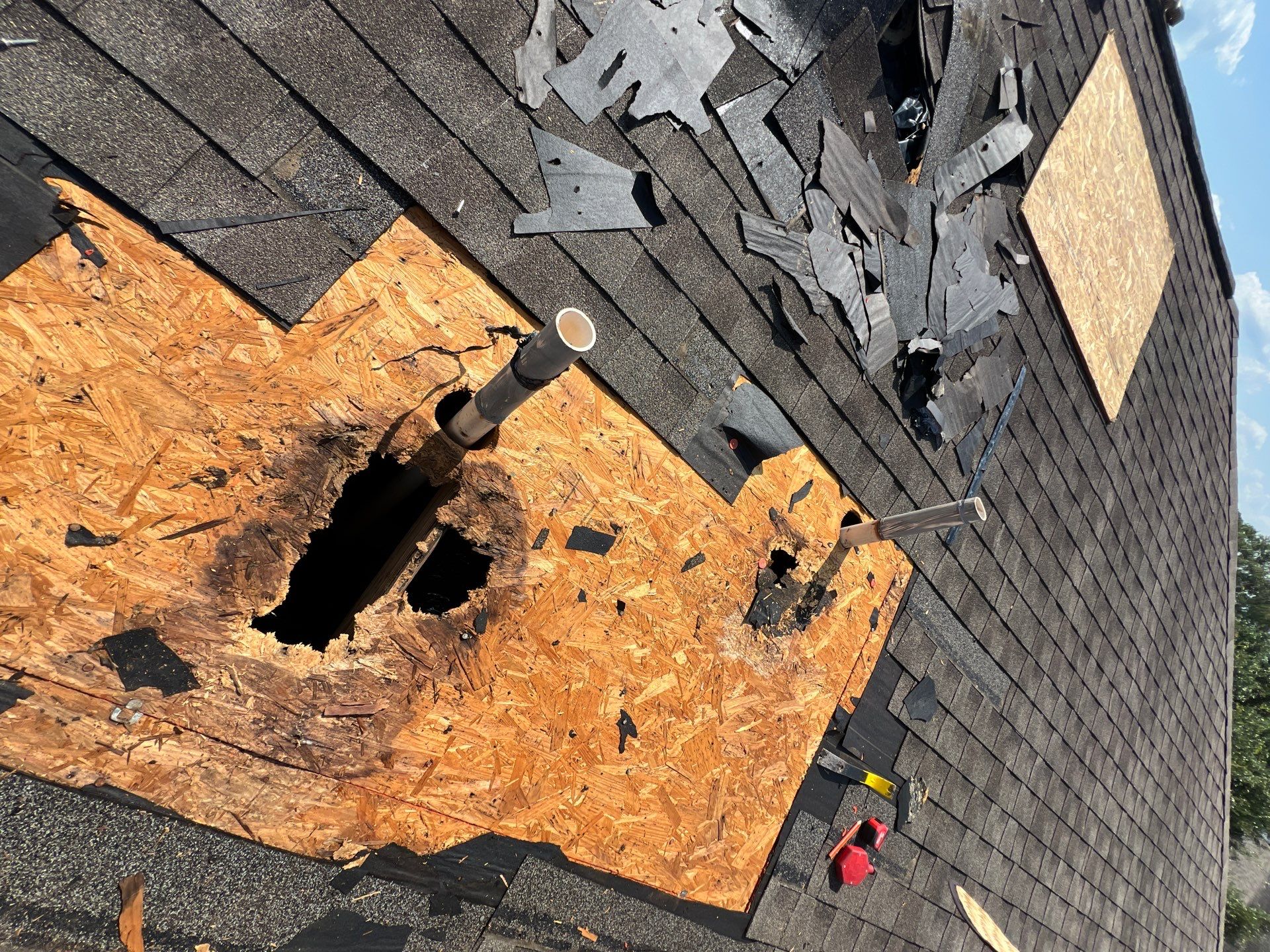 Hail Damage using Owen's Corning Duration (Lifetime) Shingles by Roof Repair Company