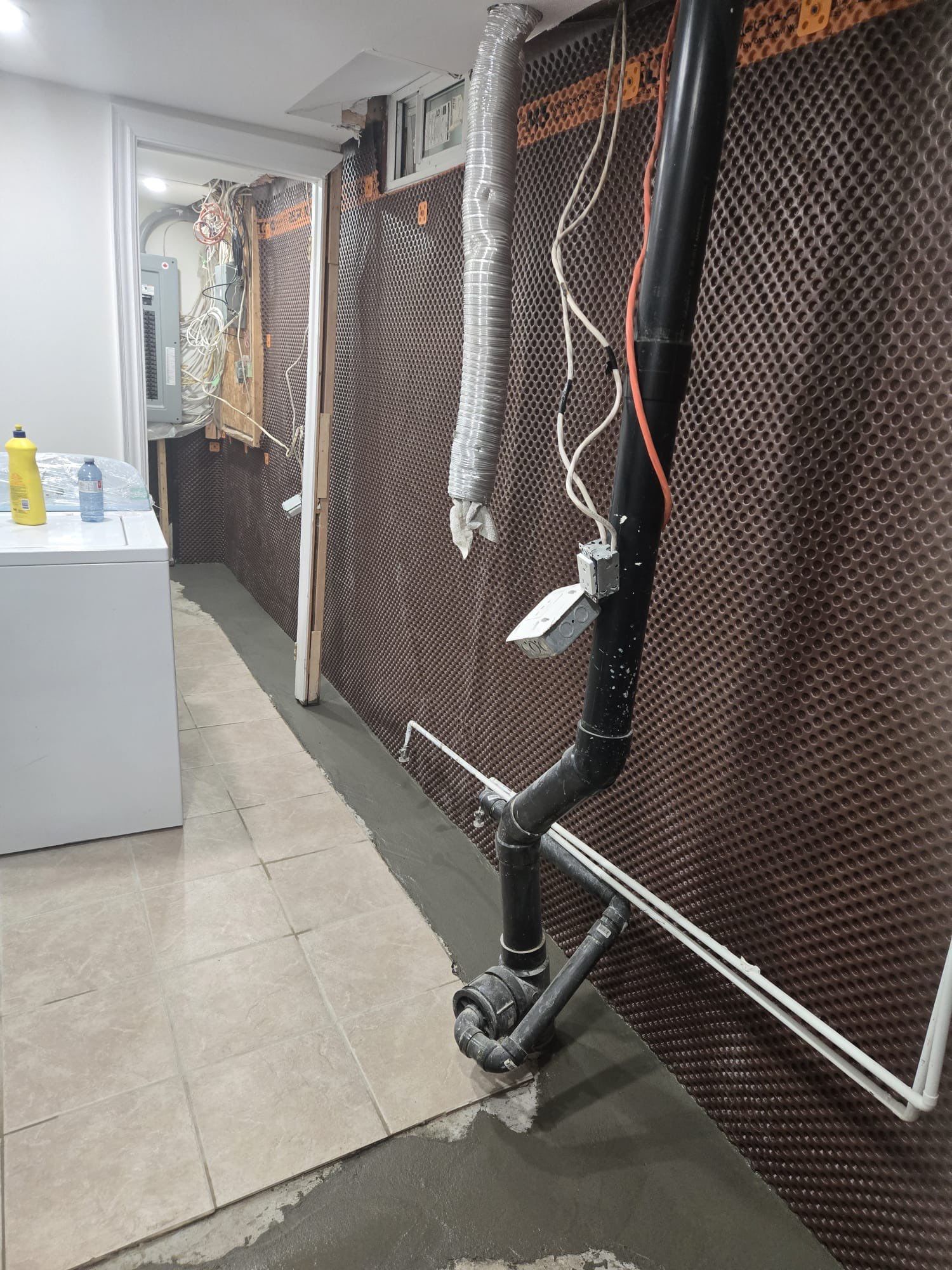 Interior French Drain and Sump Pump Installation in Vaughan by Canada Waterproofers Inc