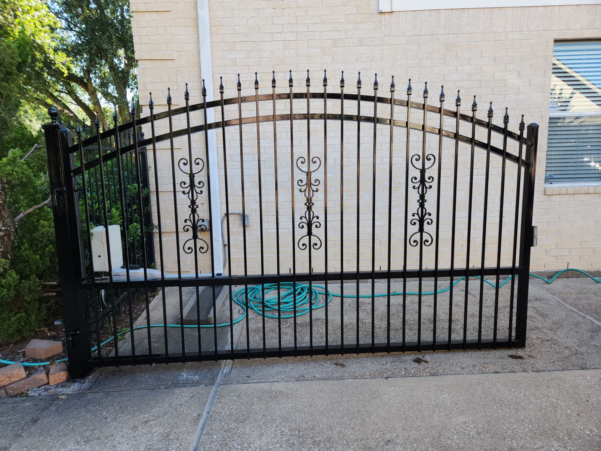 Custom Ornamental Driveway Gate by Tim's Fences