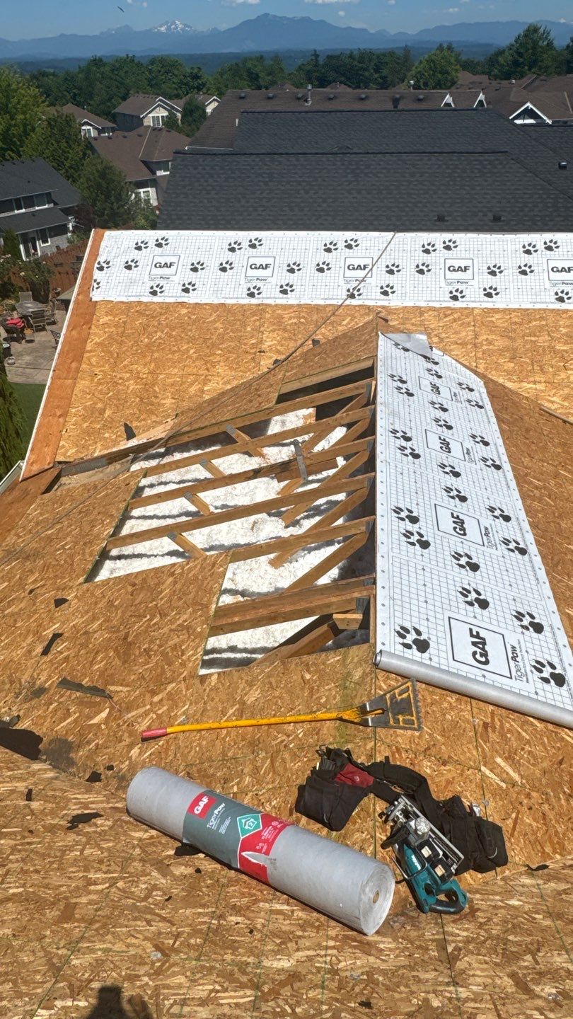 Residential Roofing Installation using GAF UHDZ Shingles by Roofing Formula LLC