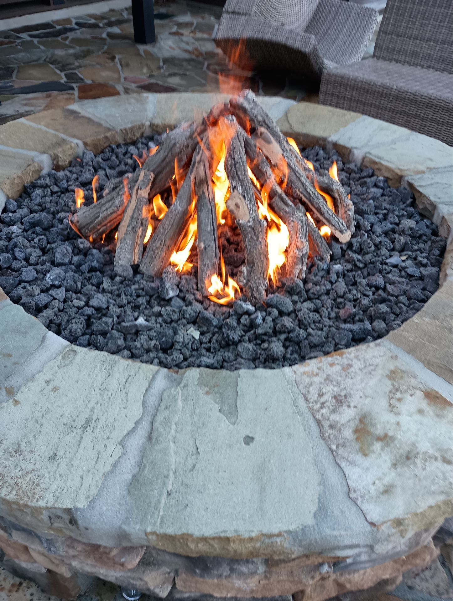 Outdoor Log Set Installation by Smucker Mechanical