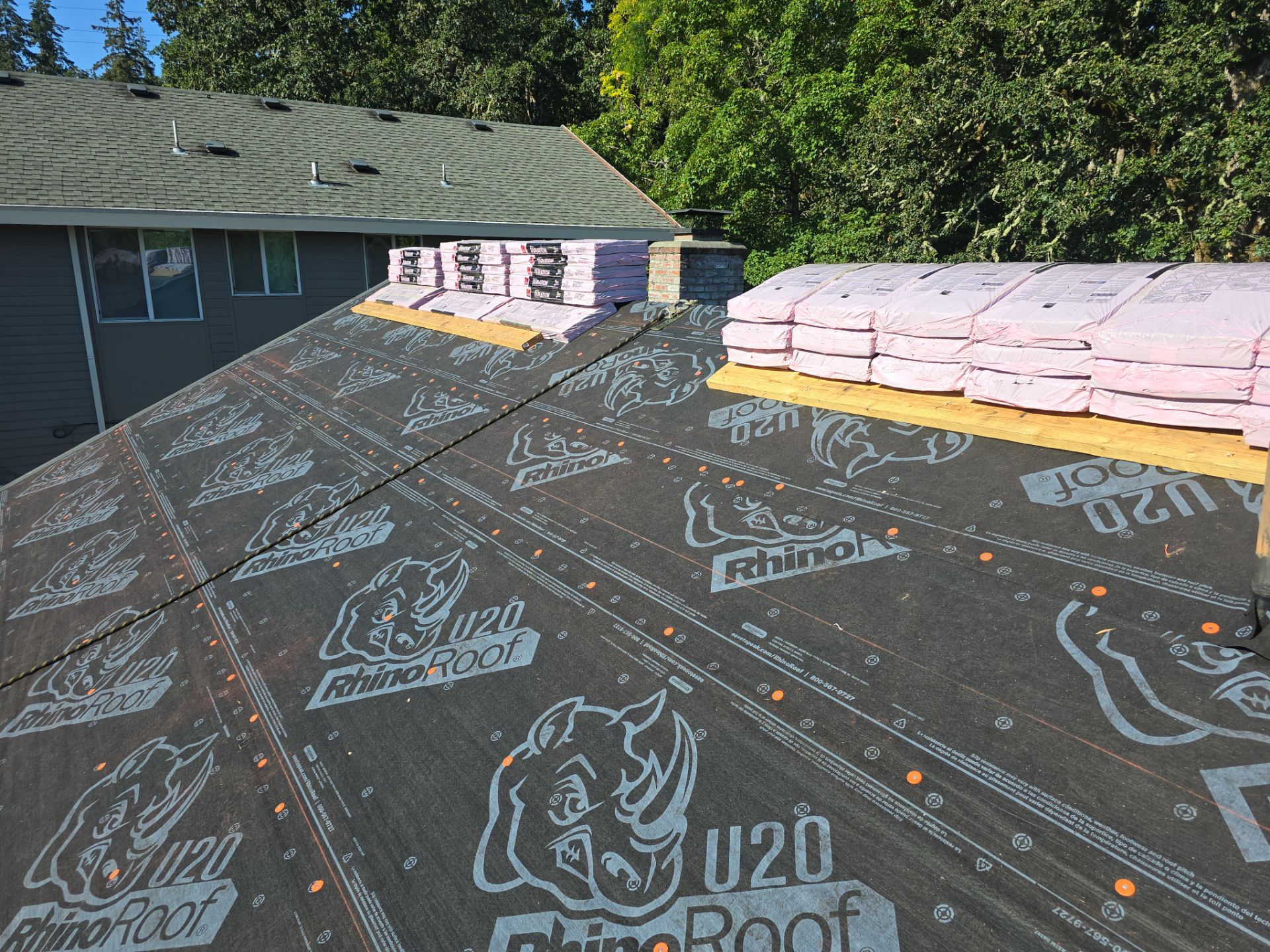 Residential Reroof using Owens Corning Duration Shingles in the color Brownwood. by BEST Roofing & Waterproofing