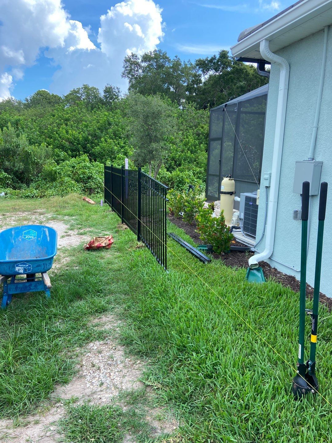 Sarasota, FL Aluminum Fence Installation using Black 3 Rail Aluminum Fence by Asap fence and gates, LLC