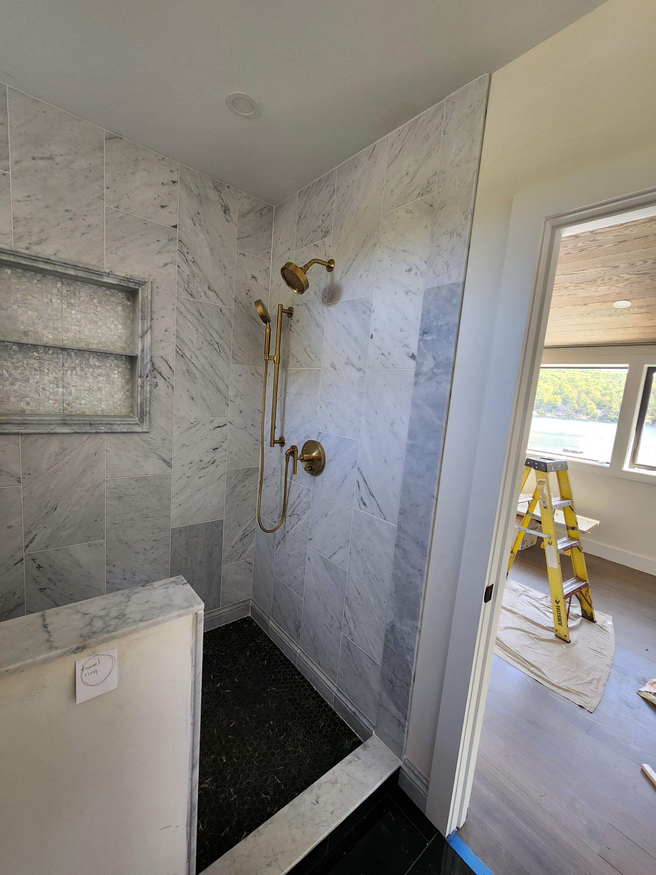 Frameless Shower Enclosure & Glass Top for Coffee Table by Cheshire Glass Company