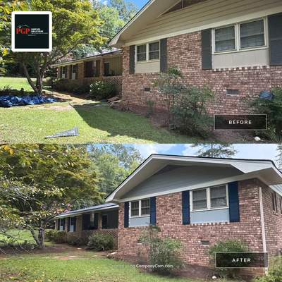 Wood Rot Replacement and Exterior Painting in Covington