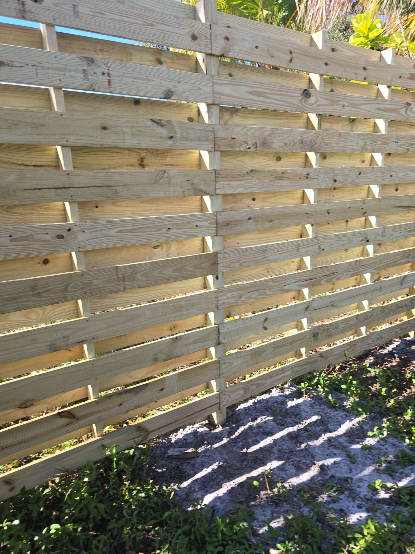 8'H Stained Shadowbox Wood in Nokomis by True Fence LLC