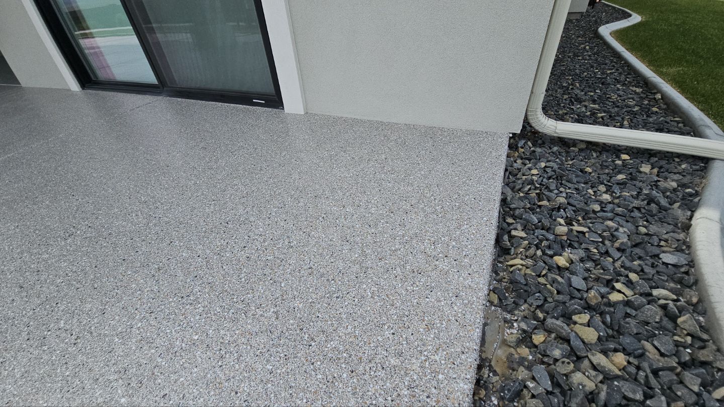 Garage Transformation using Claystone Hybrid by Croc Coatings, LLC