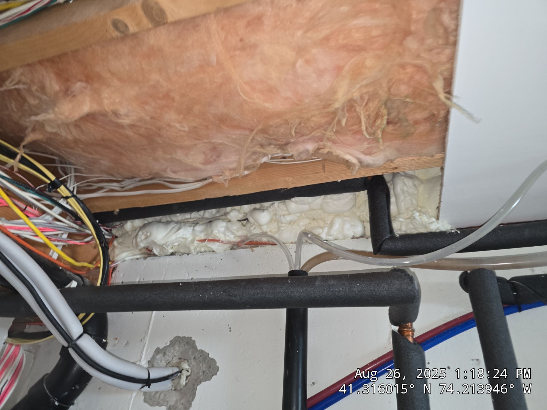 Attic Insulation using open cell spray foam by NYS Foam & Energy