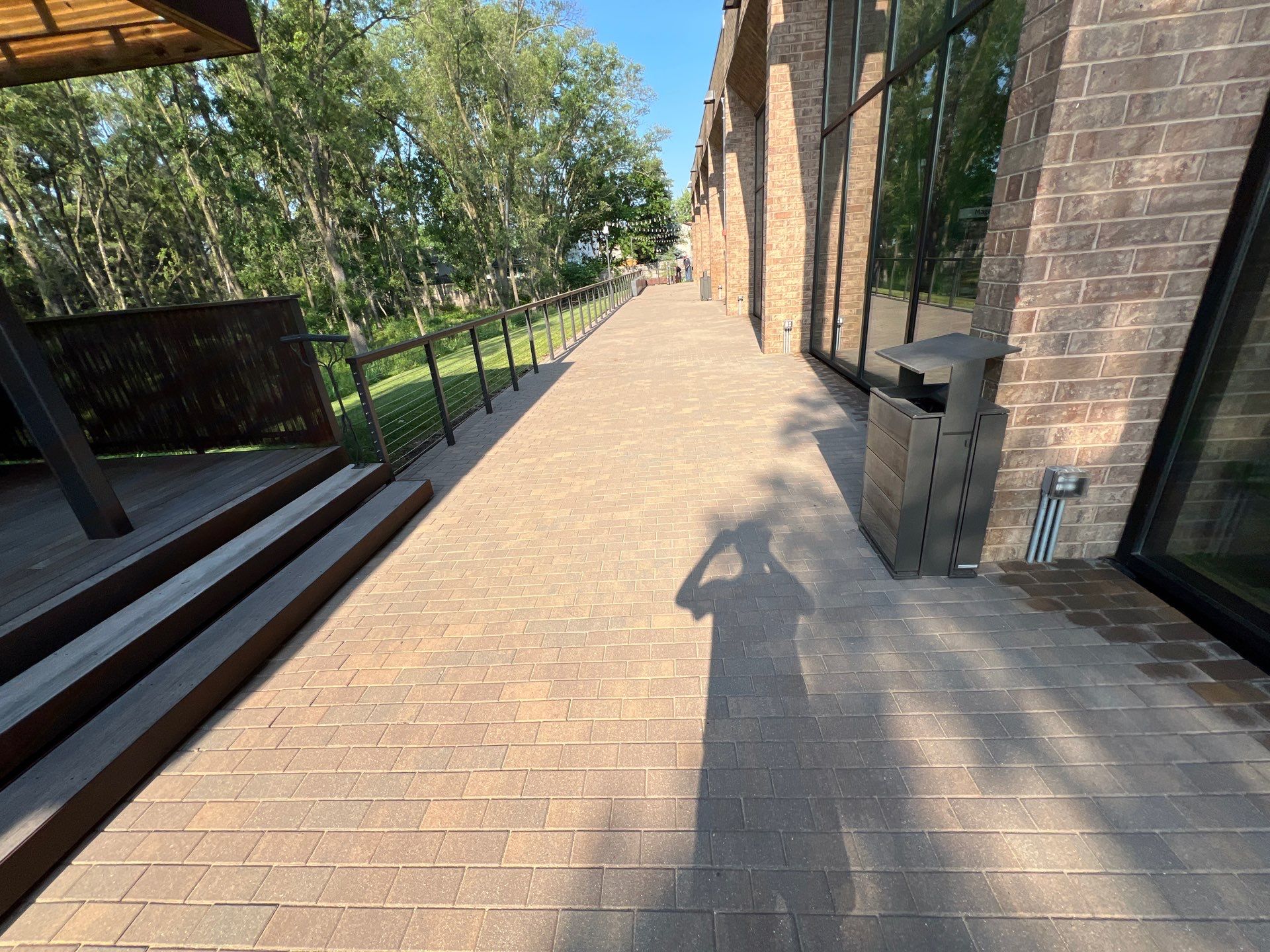 Brick paver repair, cleaning, sealing and poly sanding by Northern Power Washing LLC.