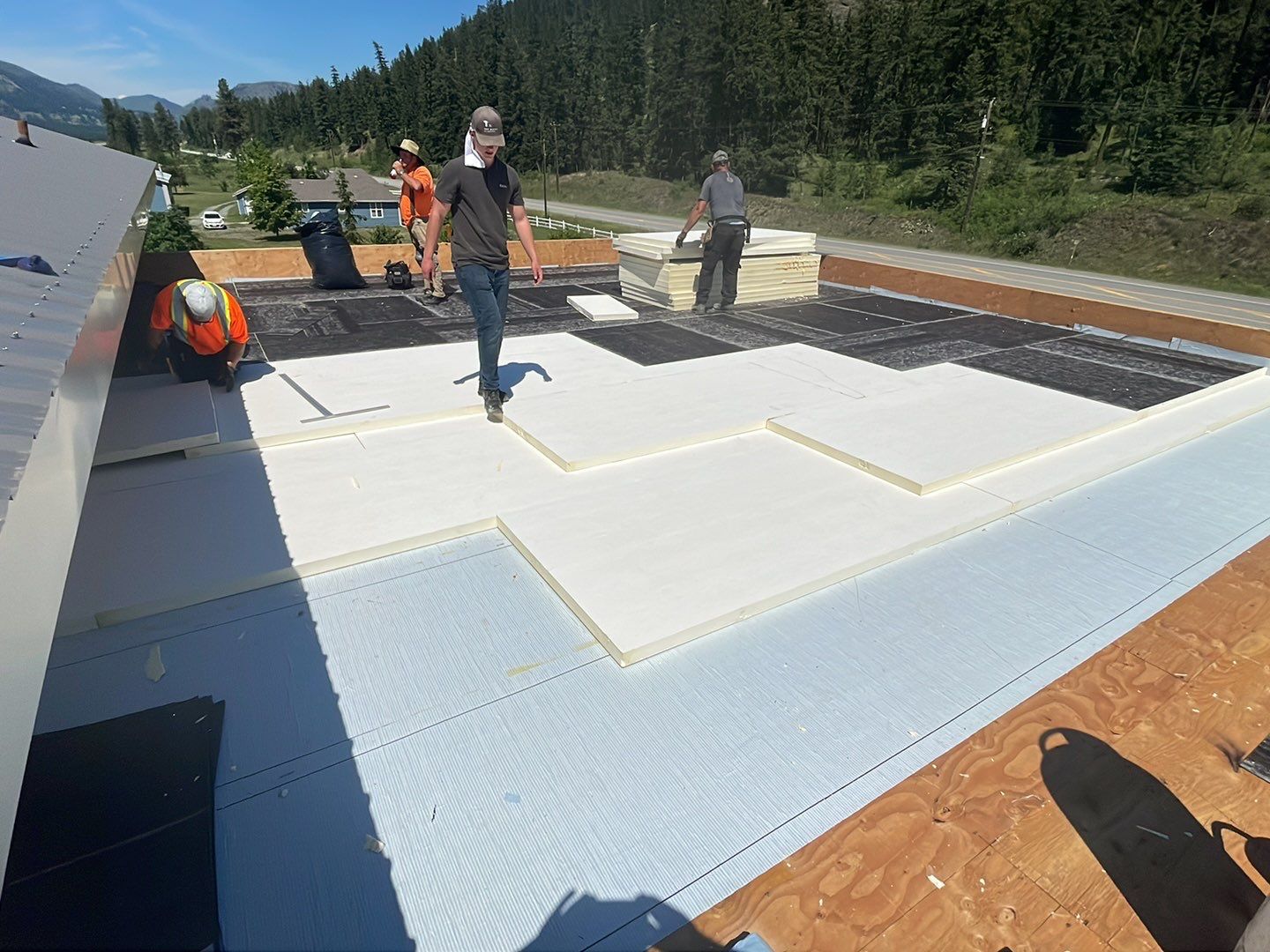 Commercial Roofing Installation using IKO 2ply sbs  by Top Notch Roofing Inc