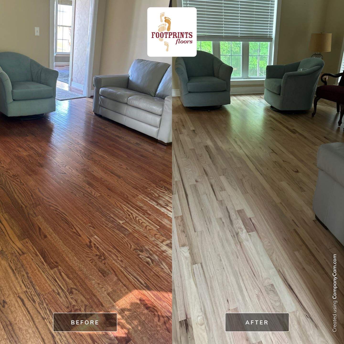 Natural refinish by Footprints Floors of Nashville