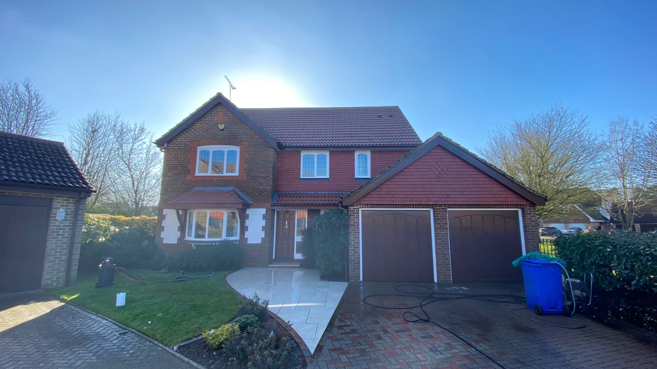 Roof Clean  - Moss Removal - Gutter Clean using Mosmatic FSC and Biocide by Ges Exterior Cleaning ltd