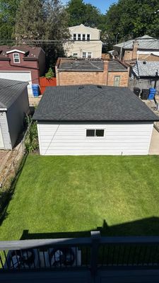 Turtle Shell gutter protection installation in Chicago, IL 60634, photograph 13