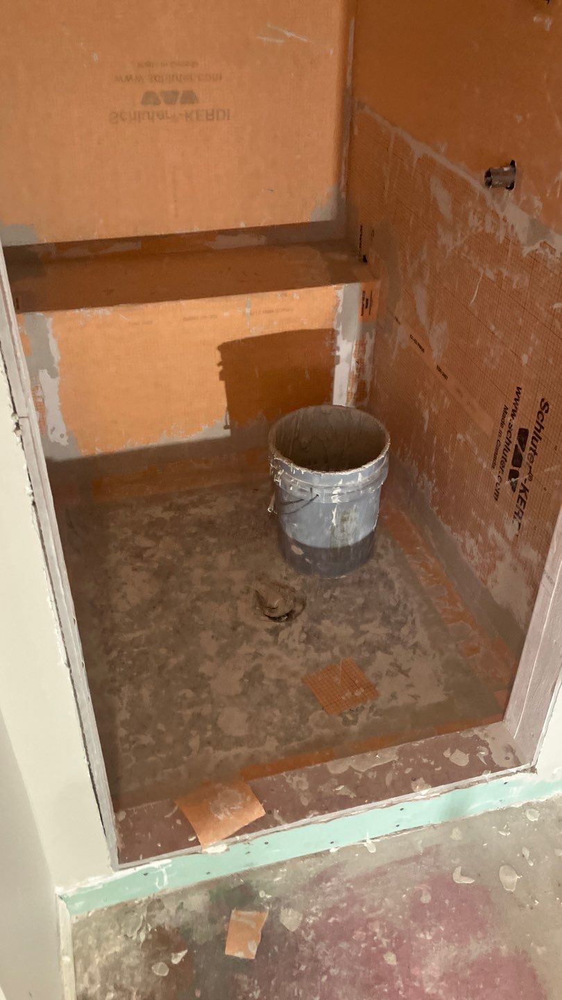 New Tile Shower and Bath Floors by Footprints Floors of Nashville