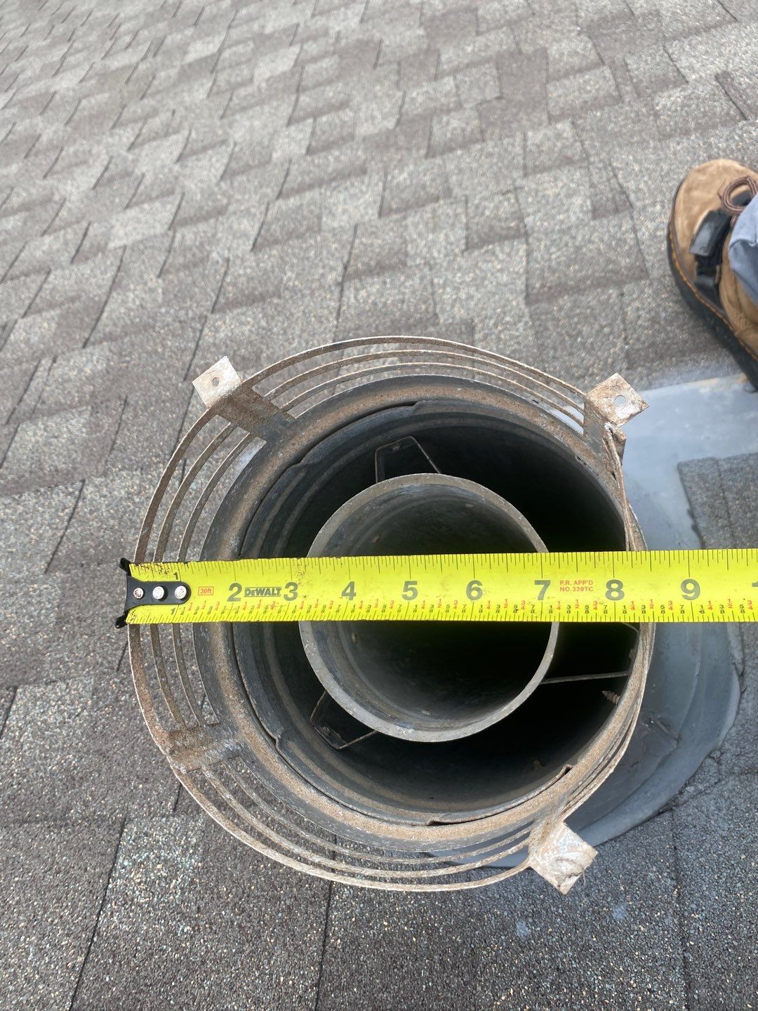 Residential Roofing Repair using Custom Fabricated Steel Spark Arrestor by Lighthouse Roofing