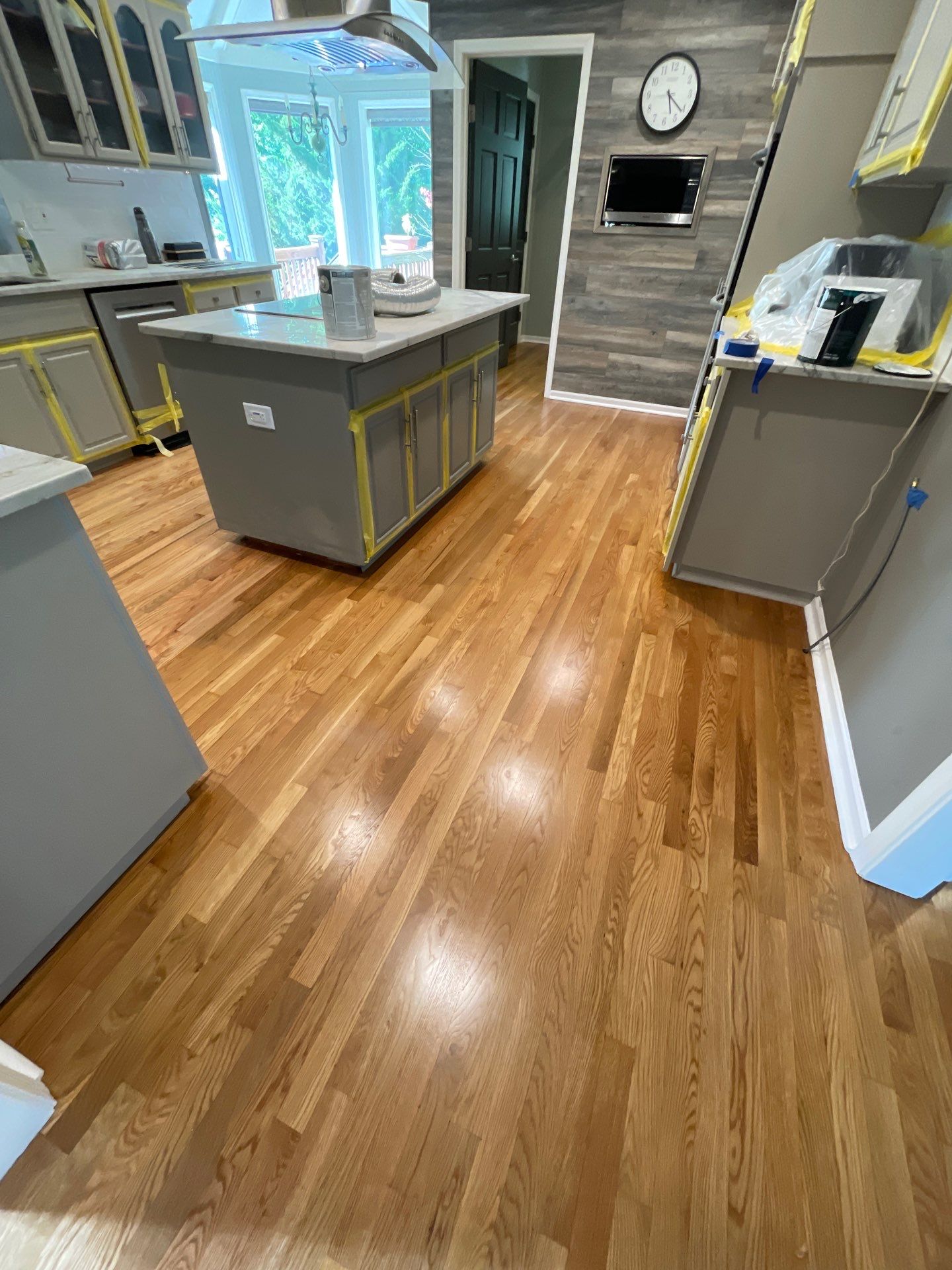 Parkville Hardwood Flooring Renovation Including Custom Parquet Installation by Rippnfinish