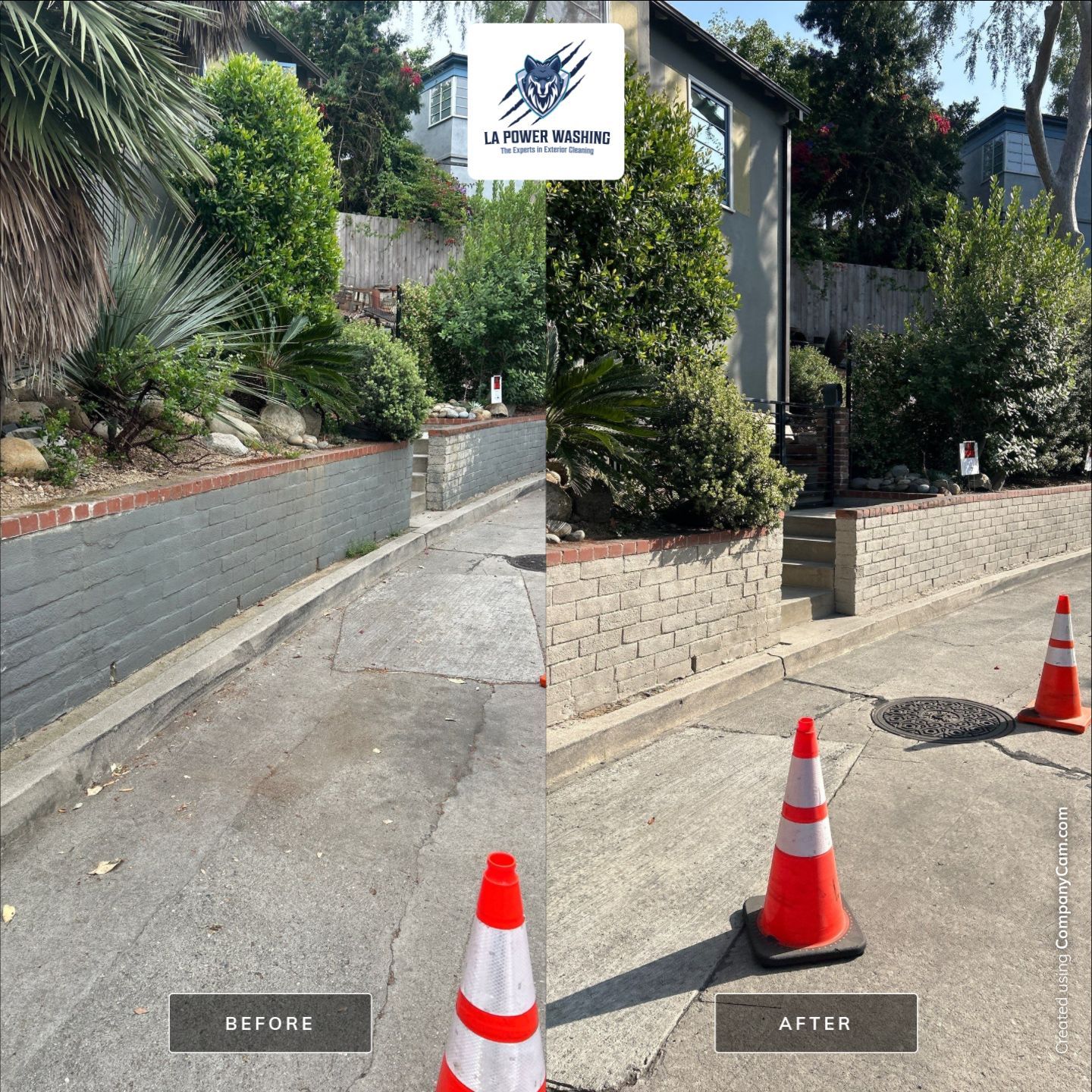 Sandblasting Paint Off Brick Wall In Los Angeles, CA by La Power Washing Inc