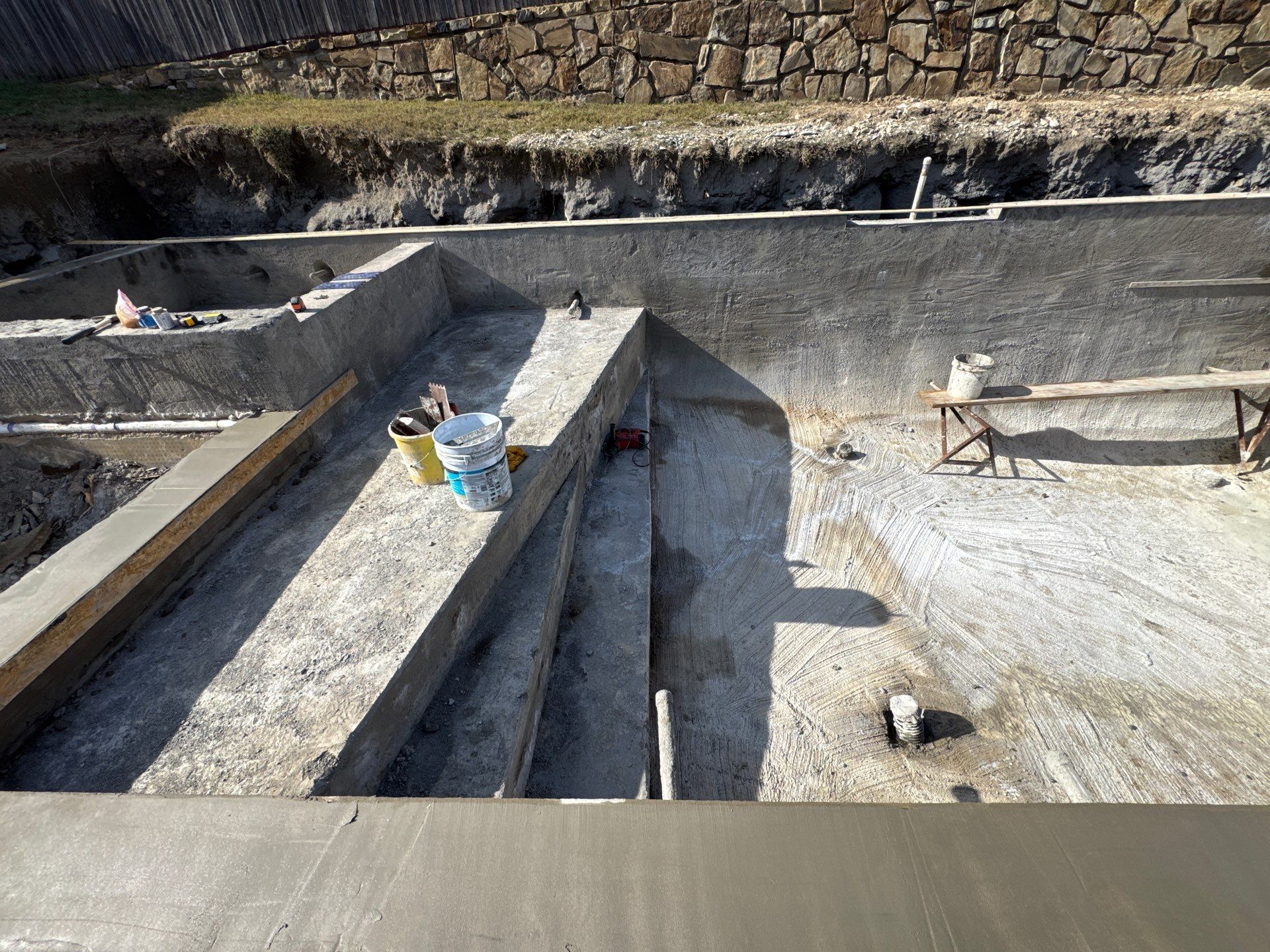 Geometric Pool with Raised Spa and Tile Spillway by Pinnacle Pools and Spas - DFW
