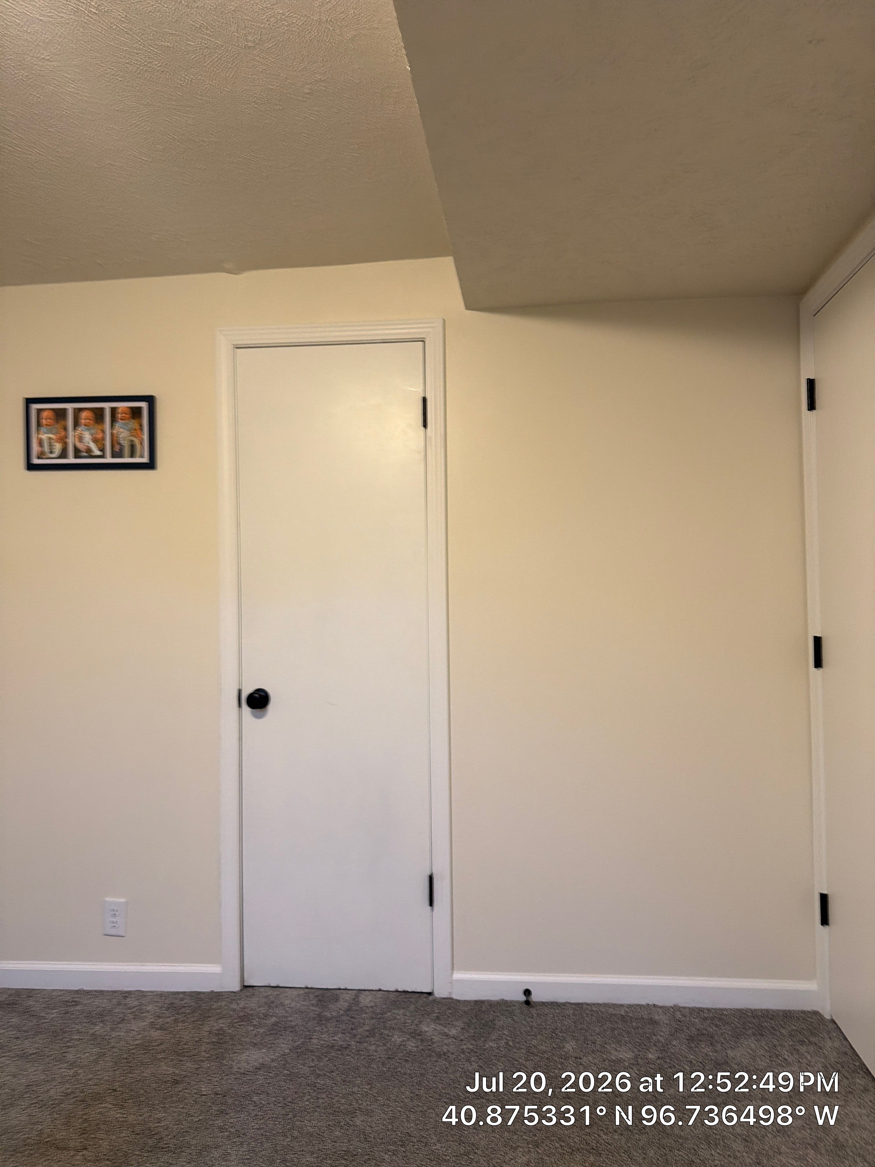 Modern Basement Interior Renovation with New Doors and Carpeting by CompanyCam Sales Demo