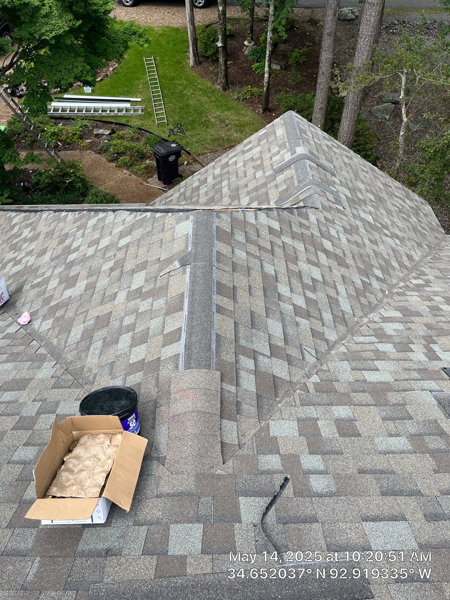 Architectural Shingle Roof Replacement and Skylight Installation in Hot Springs Village by Temple Roofing and Exteriors