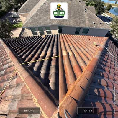 Barrel Tile Roof Cleaning
