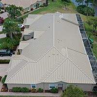 24ga 1.5" Mechanical Seam Sierra Tan by Total Roofing System The Metal Roof Experts
