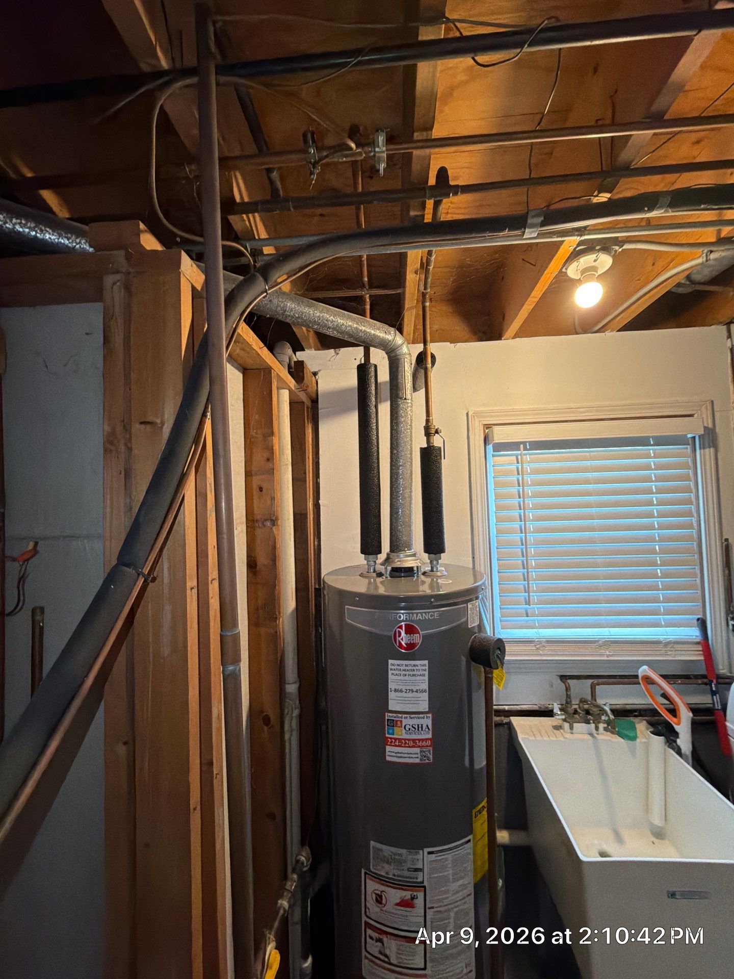 Rheem Performance 50-Gallon Gas Water Heater Installation – Homewood, IL | GSHA Services, LTD by GSHA Services LTD