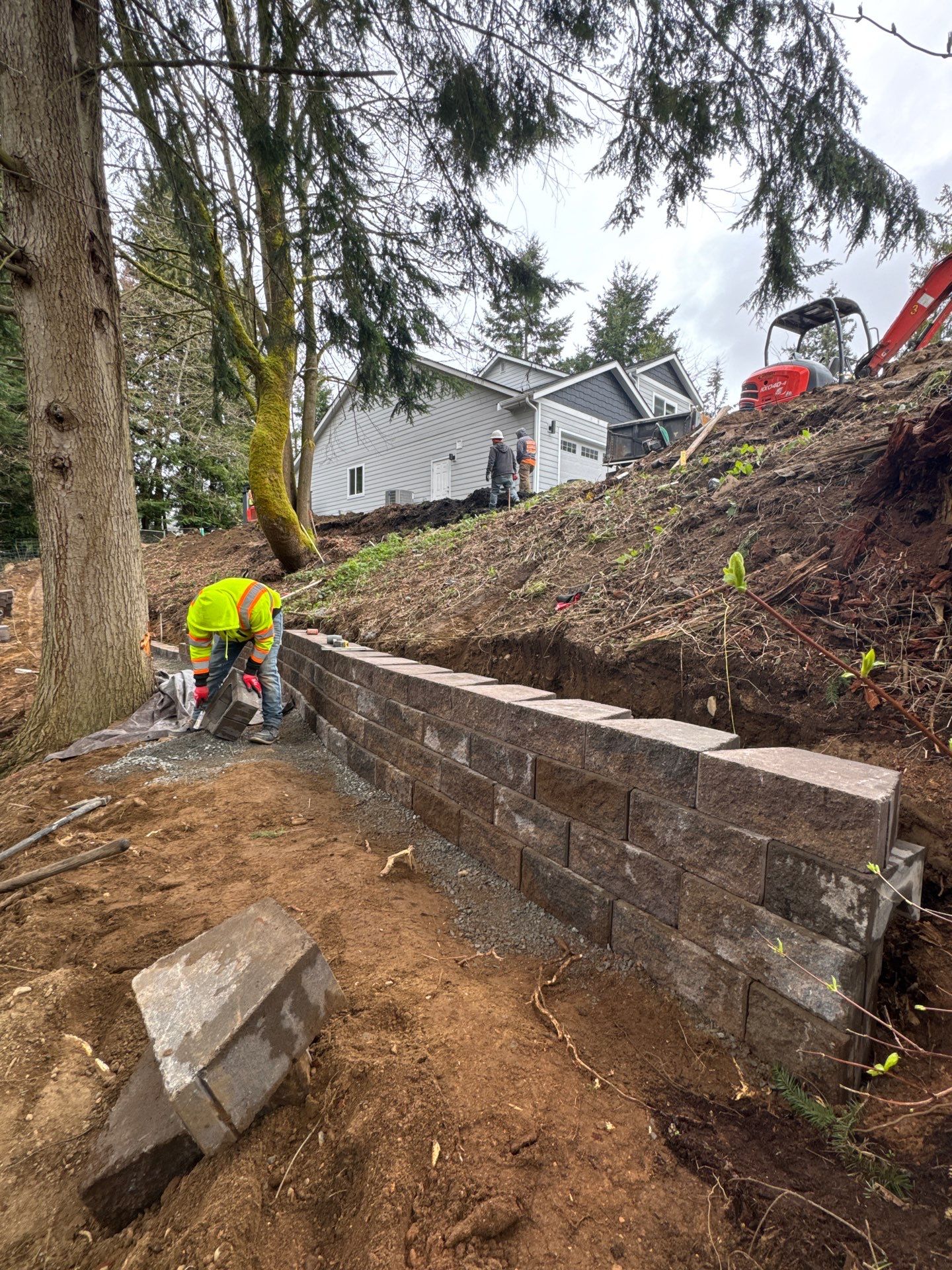 Retaining Wall and Backyard Renovation | Everett  by Jireh Asphalt & Concrete Inc 