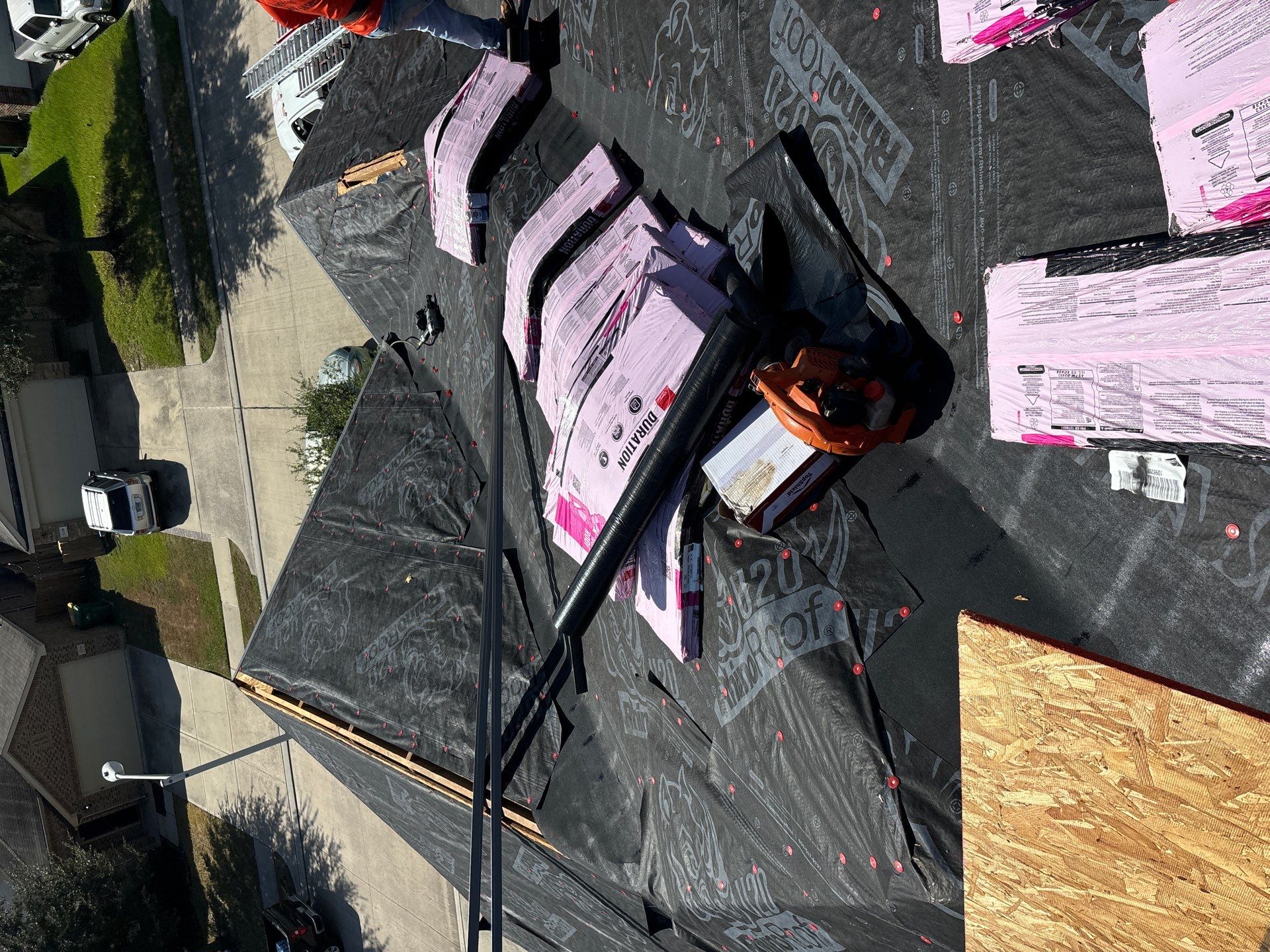 Residential Roofing Installation using Owen's Corning Duration (Lifetime) Shingles by Roof Repair Company