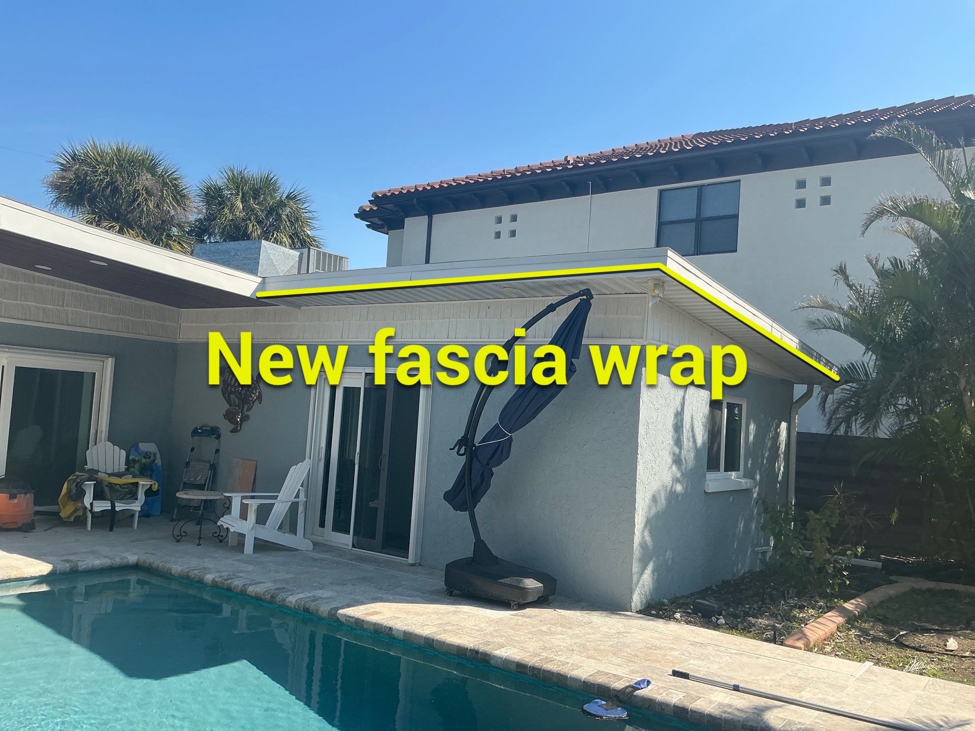 New Metal Soffit and Fascia in Siesta Key FL by Gutter Professors