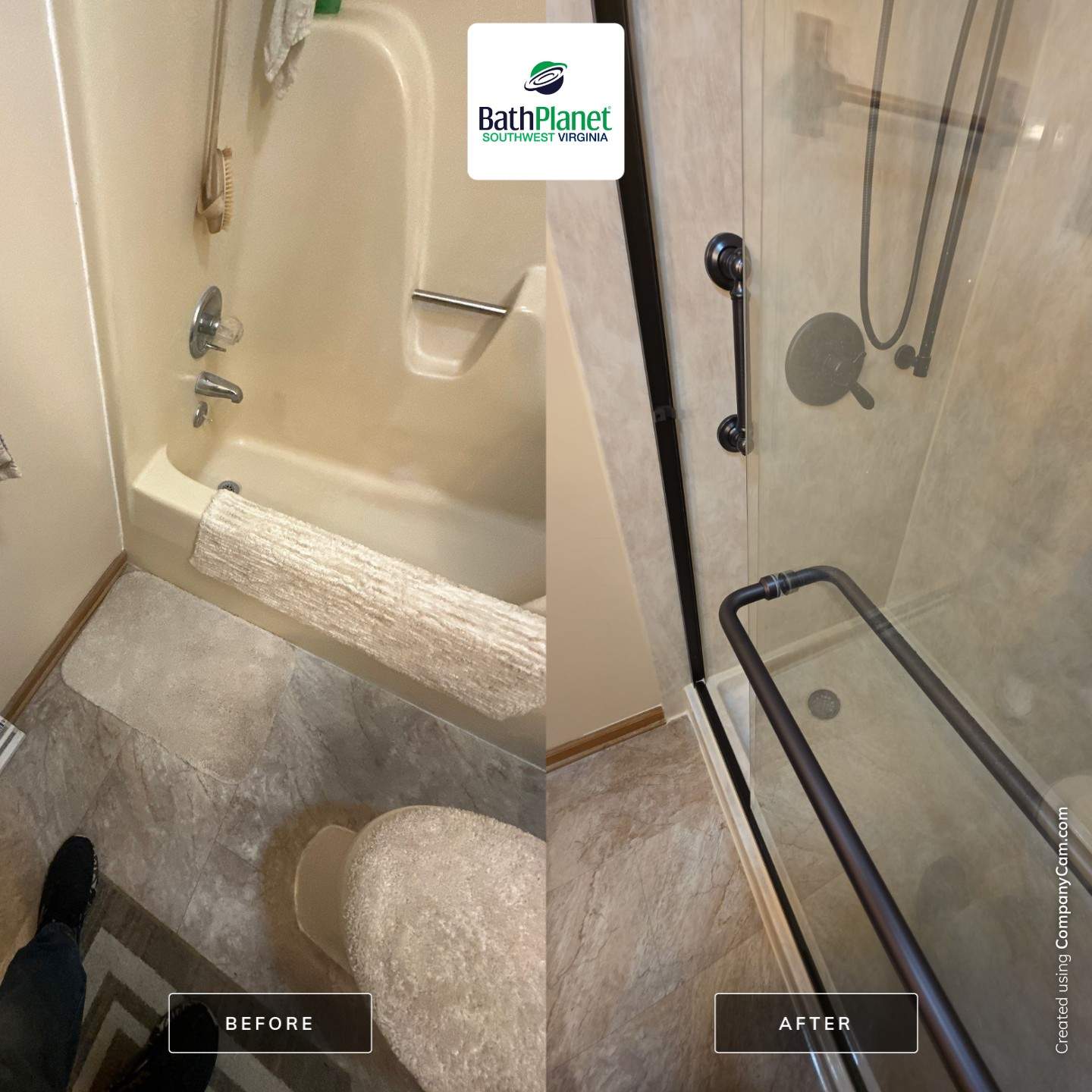 Tub to Shower by BathPlanet SW Virginia