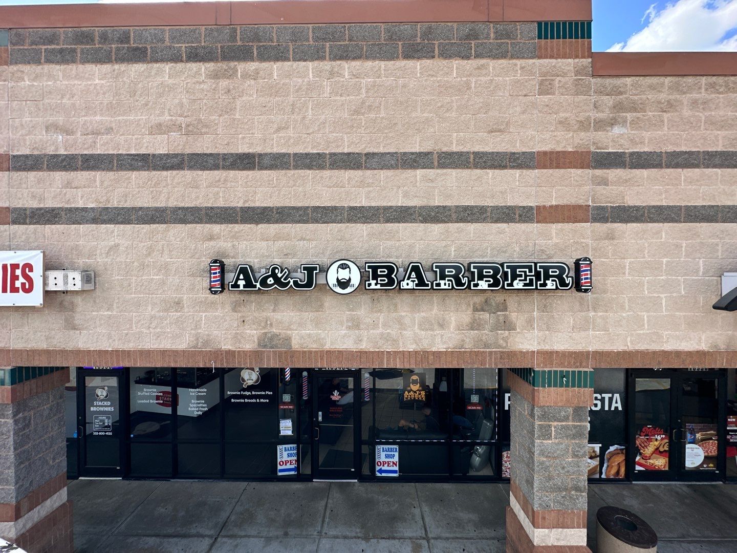Channel Letters for A&J Barber by SignCrafters