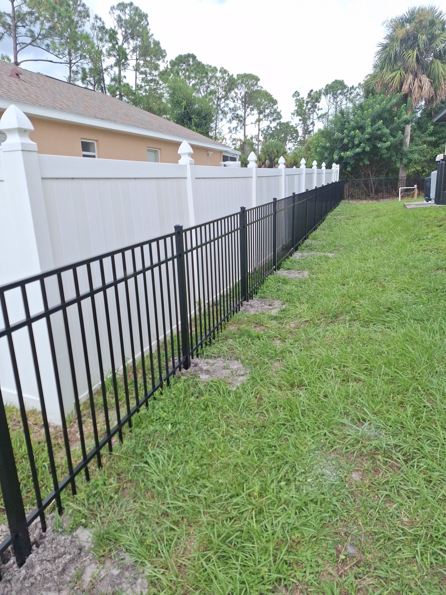 Aluminum Fence Installation using 3 Rail Aluminum Fence by Asap fence and gates, LLC