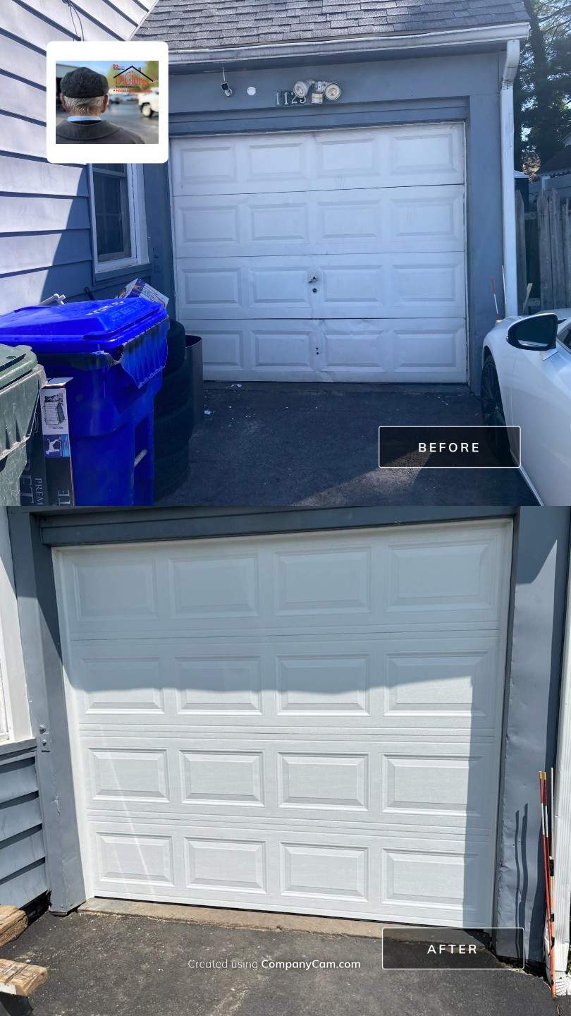 Fresh Garage Upgrade with Amarr Olympus by DiGiorgi Roofing and Siding Inc