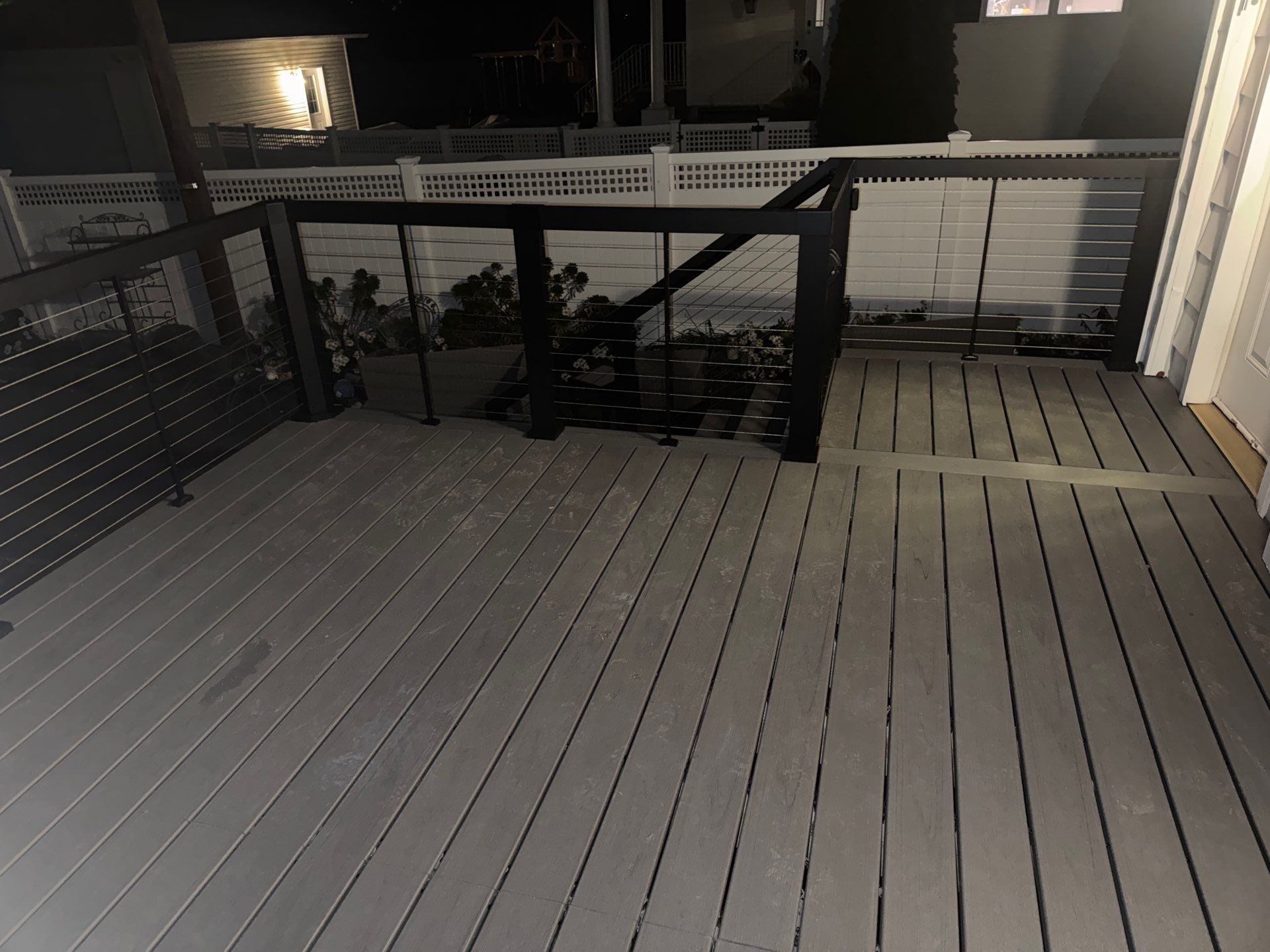 new deck with cable rails in Montclair NJ by deck guardian