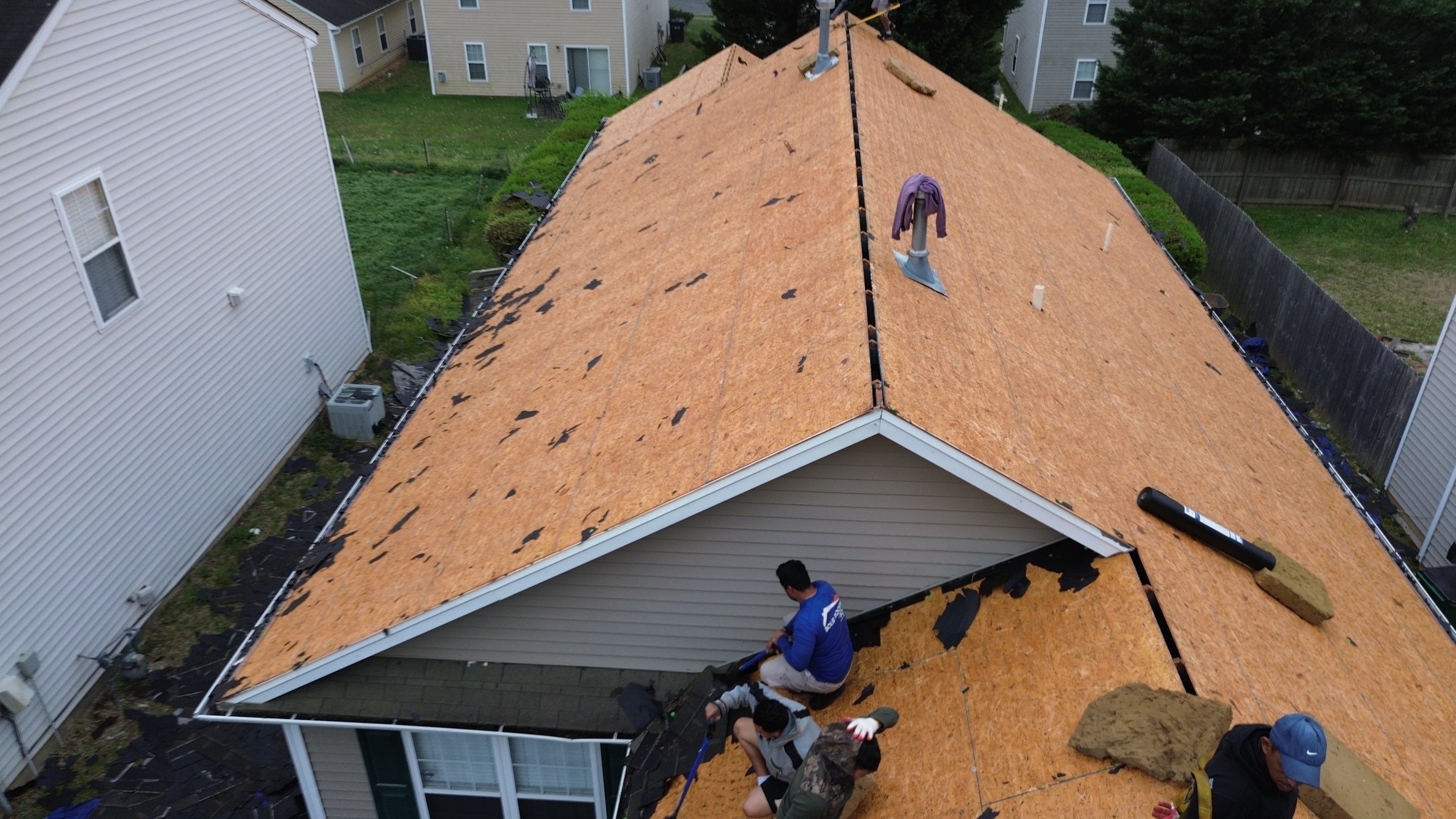 Roof replacement and interior repair by hail and wind damage by Just Brilliant Restoration JBR