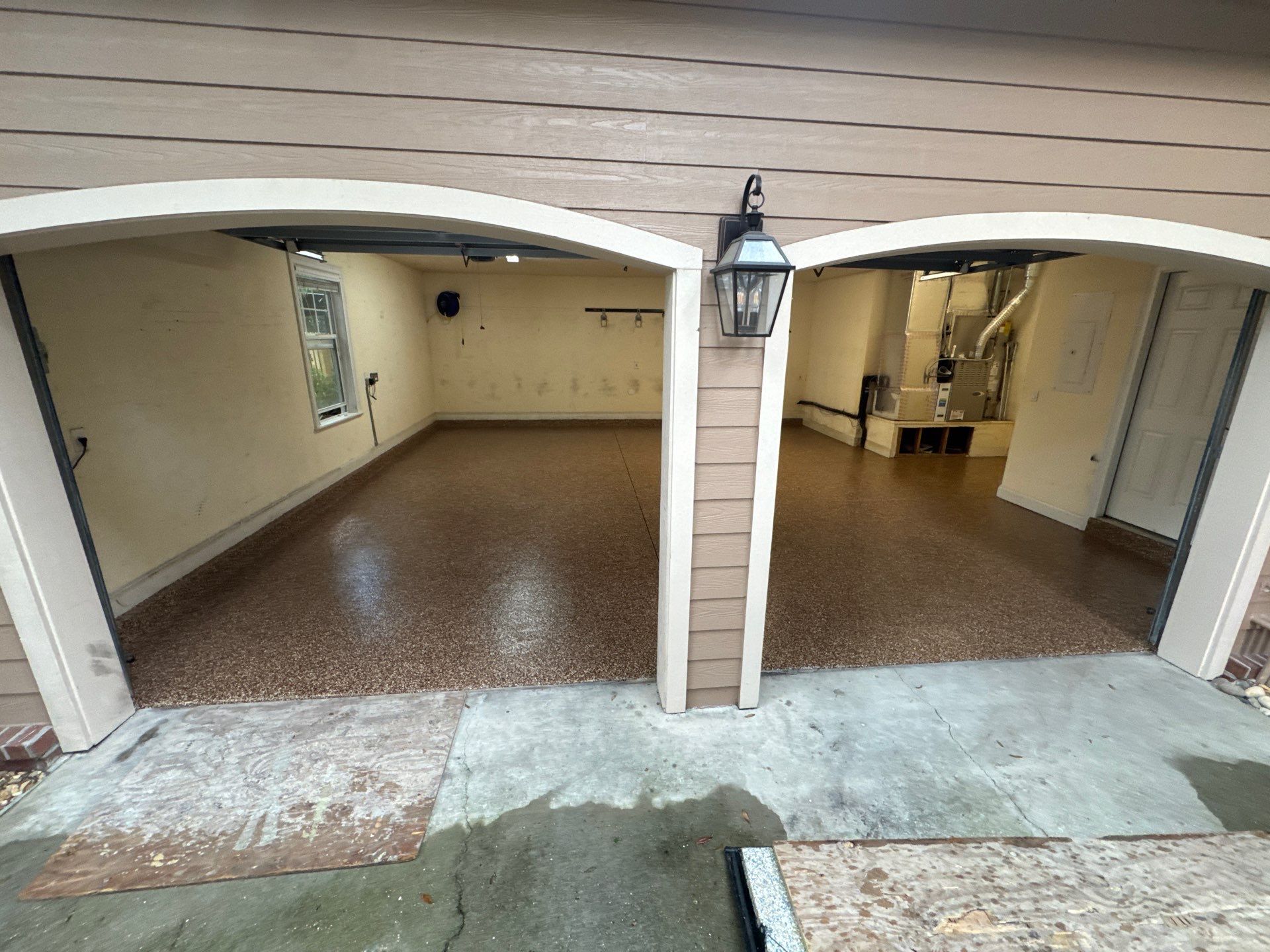 Garage Project in Newberry, FL in Chestnut by Cross Creek Concrete Coatings