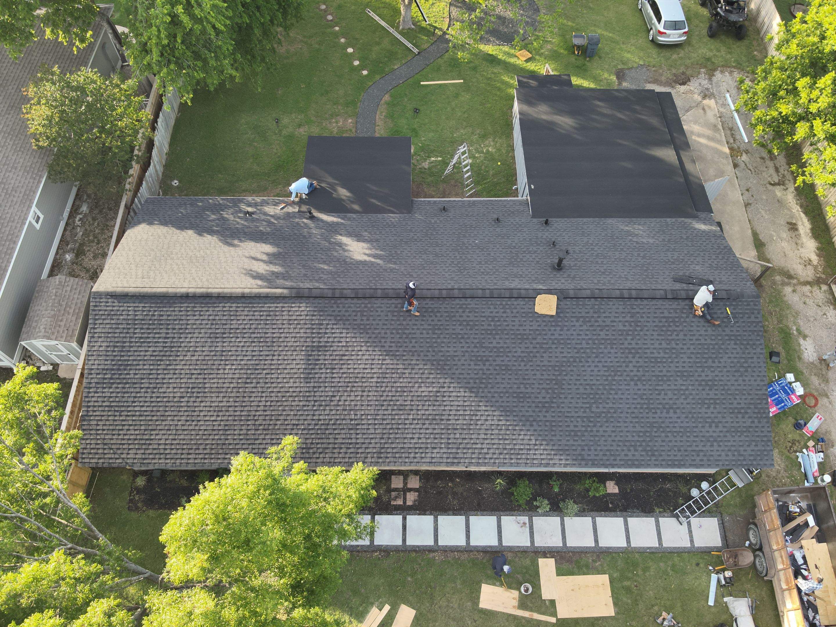 Residential Roof Replacement using GAF - HDZ - Charcoal by Action Exteriors Austin