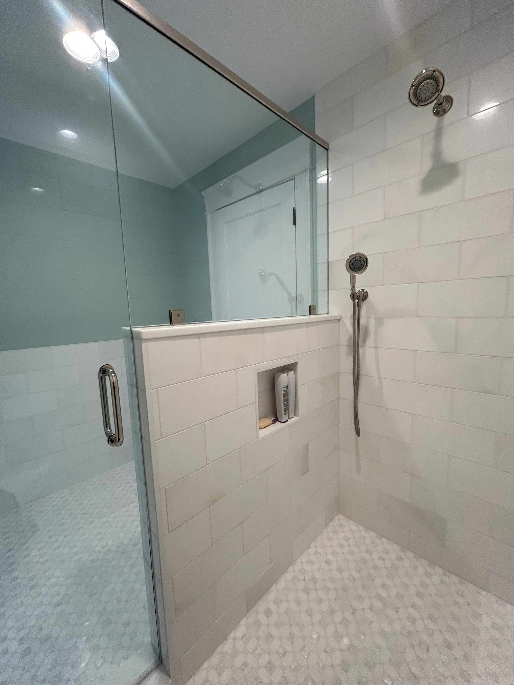 Shower using Tempered Shower Glass by Cheshire Glass Company