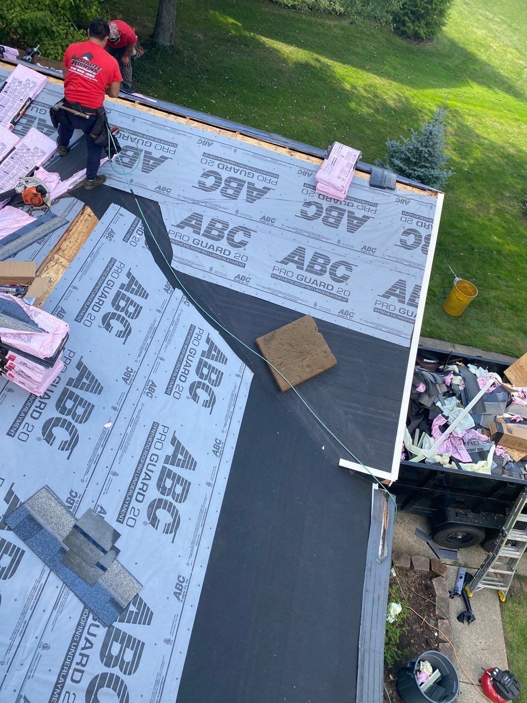 Residential Roofing Installation using owens corning duration, Harbor Blue by Absolute Roofing and Construction