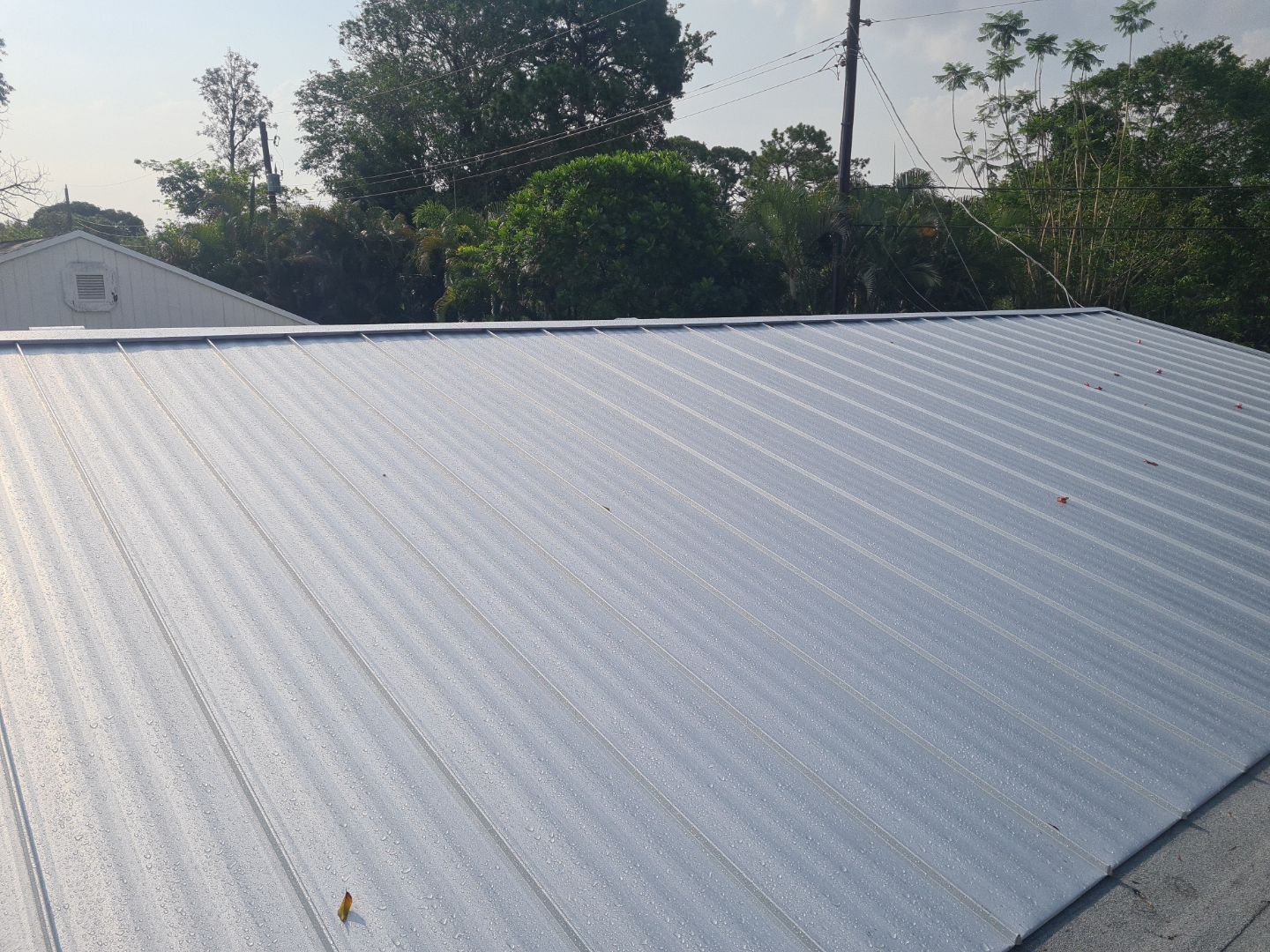 Residential Roofing Installation using 1" Nail strip metal roof by BLUES BROTHERS ROOFING