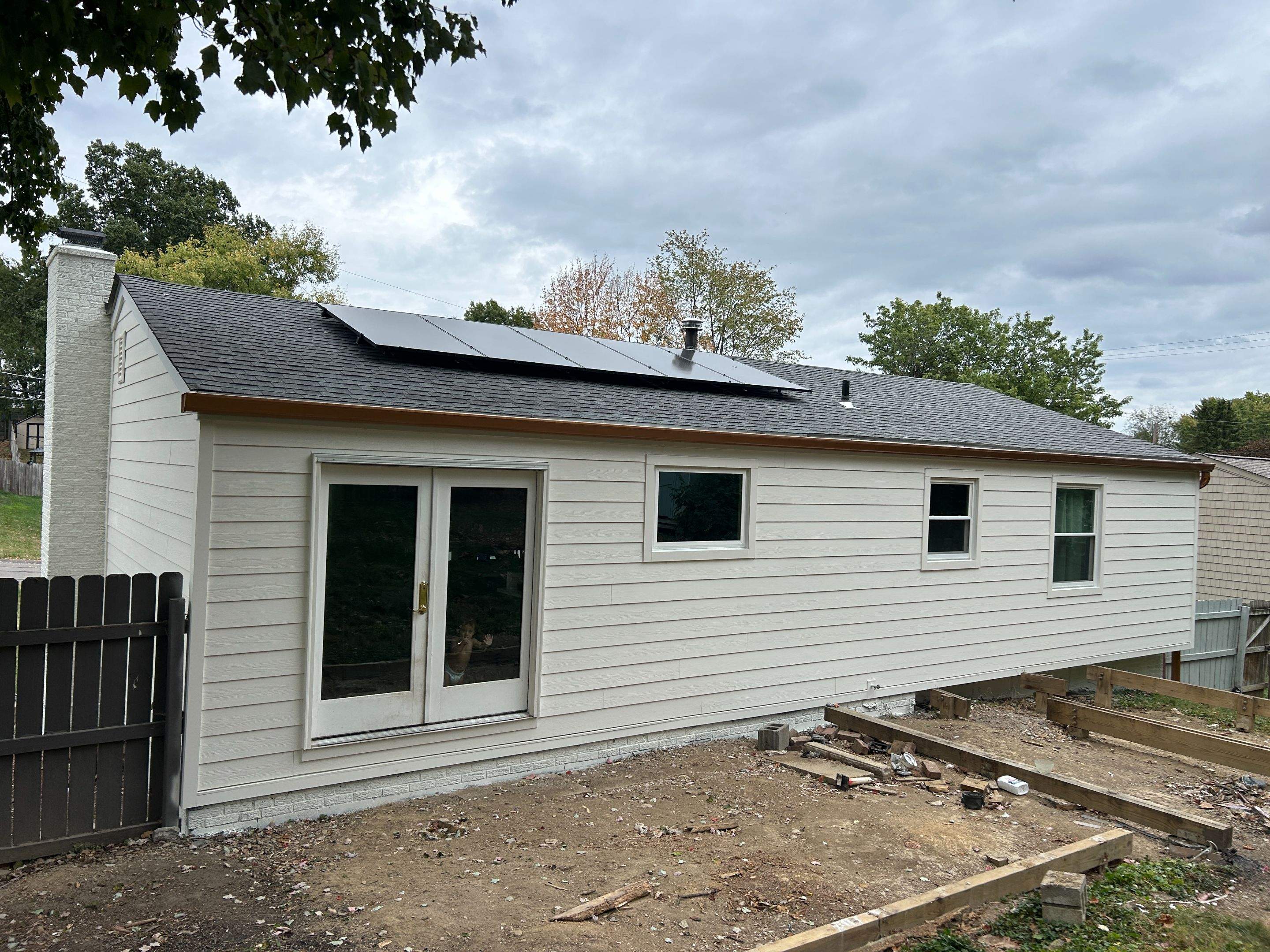 James Hardie Remodel Featuring Copper Gutters and Paint in Cream by Ideal Siding Pittsburgh
