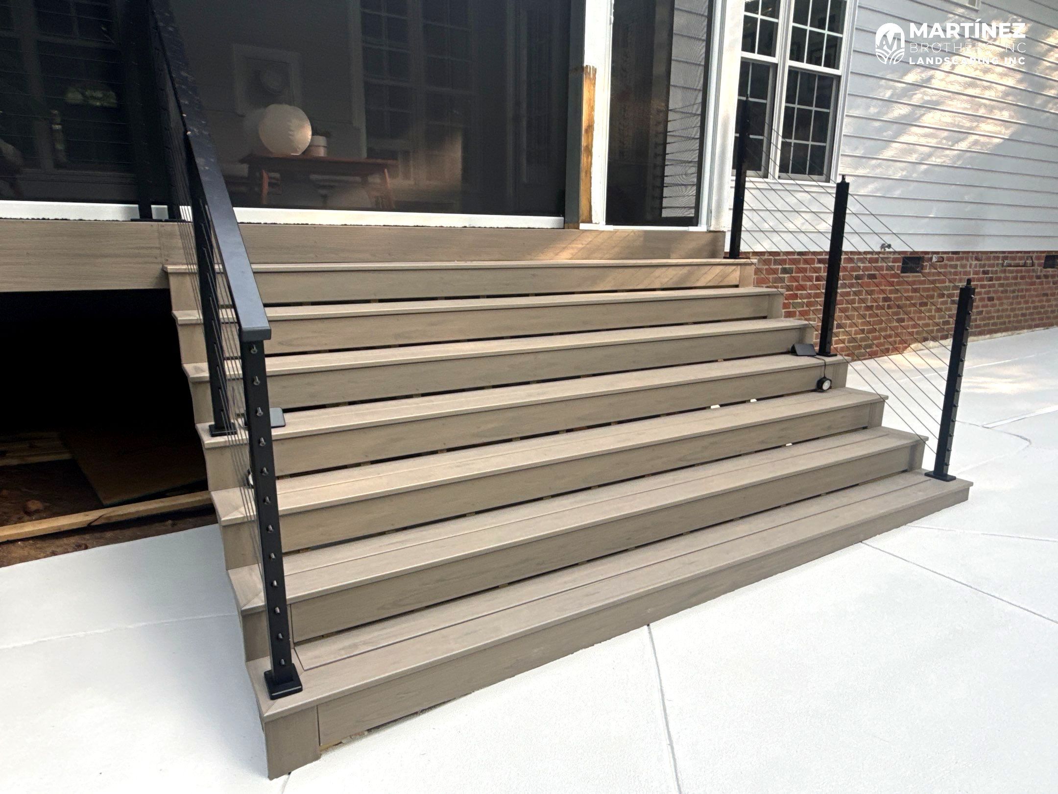 Cool decking pool in Youngsville by Martinez Brother’s Nc Landscaping Inc