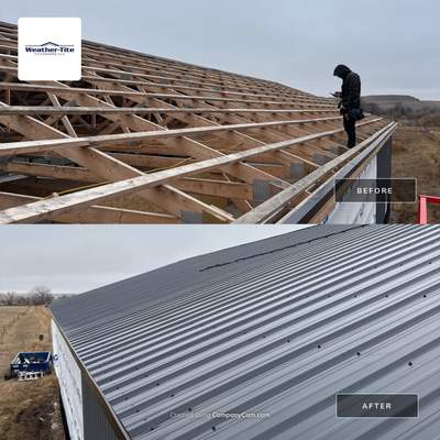29 Gauge Steel Roof Install