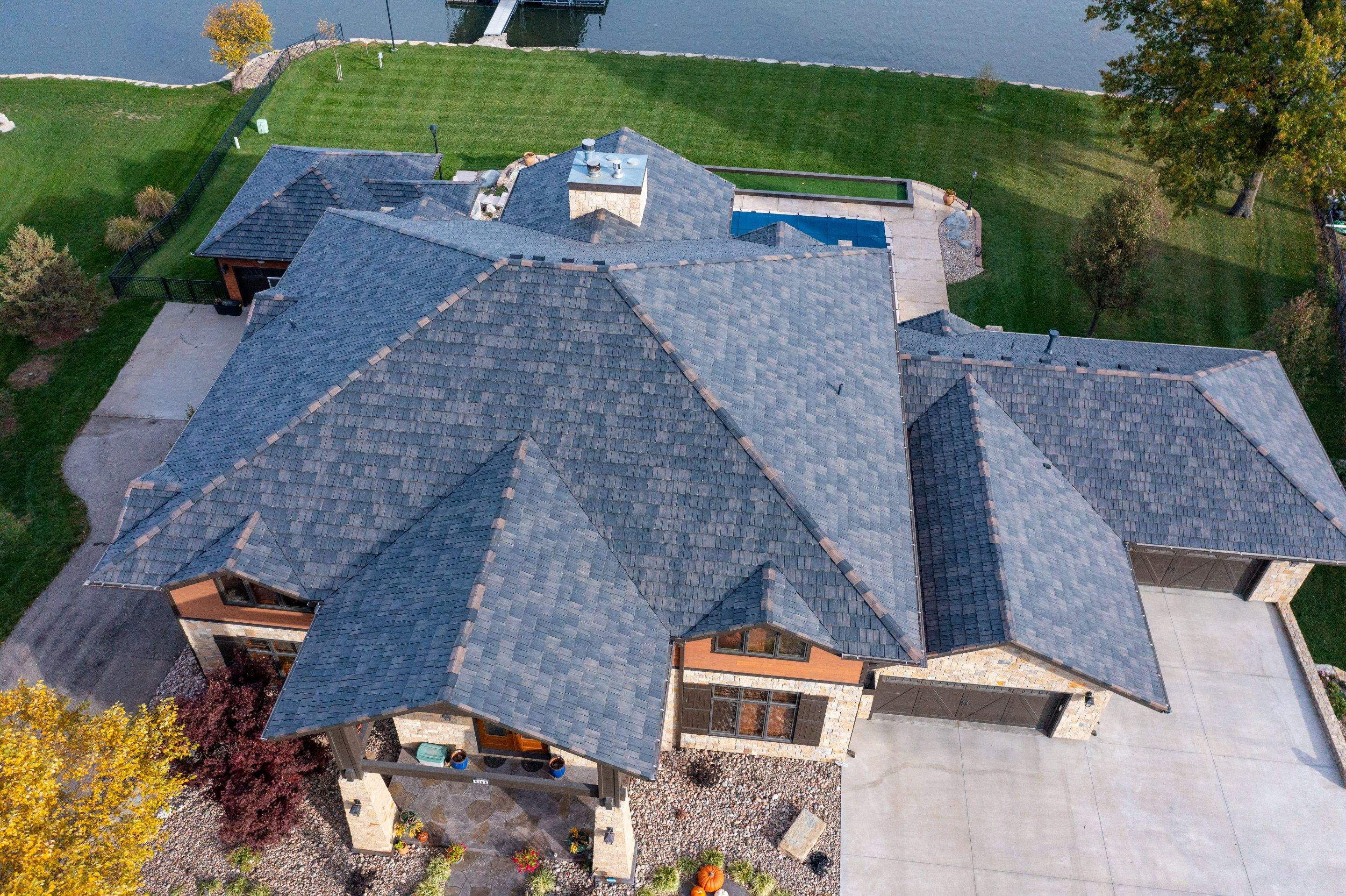 Residential Roofing Installation using DaVinci Bellaforte Shake in Black Oak by Eaton Roofing 